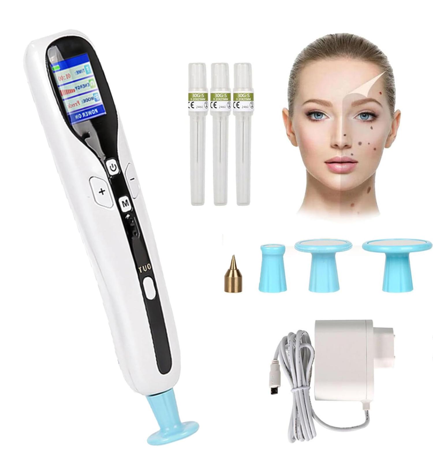  YhsPkAh 2 in 1 Plasma Pencil(Ozone + Freckles) For Removing Warts 8 Levels of Intensity | 7 Heads | Lcd Display Skin Care/Removal of Moles Warts - Buy Online on GoSupps.com