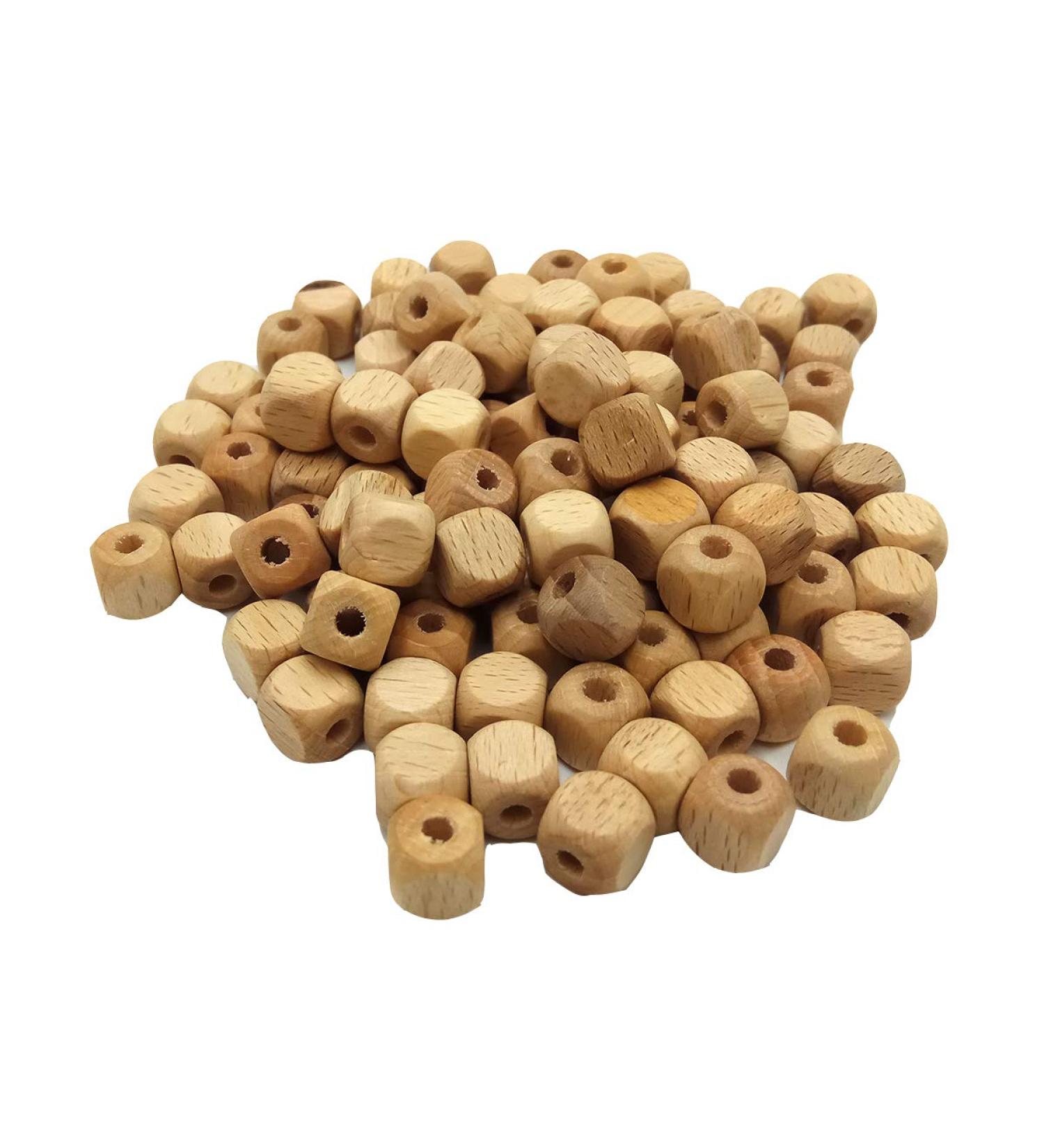 200pcs 10mm Beech Wooden Cube Beads for DIY Handmade Mom Beading - Natural Wood Square Beads (10mm) - Buy Online on GoSupps.com