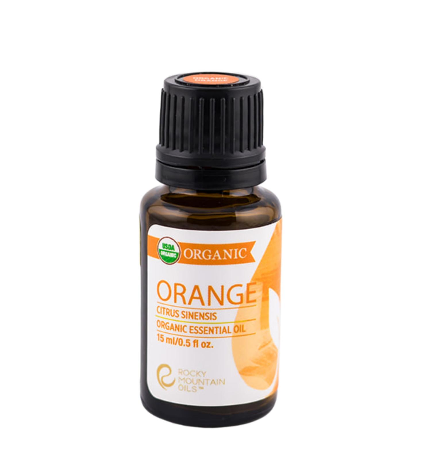 Rocky Mountain Oils Organic Orange Essential Oil - 100% Pure Aromatherapy Diffuser Oil | Pet-Friendly Citrus Fragrance | Therapeutic Grade 15mL - Buy Online on GoSupps.com