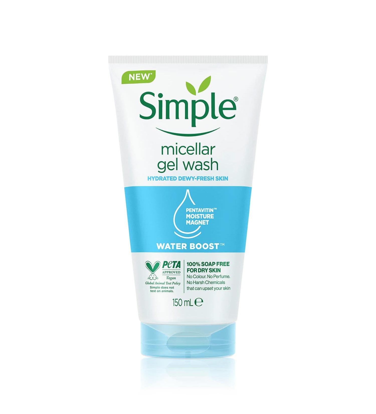  Simple Simple Micelar Facial Gel 150 ml Water Boost - Buy Online on GoSupps.com