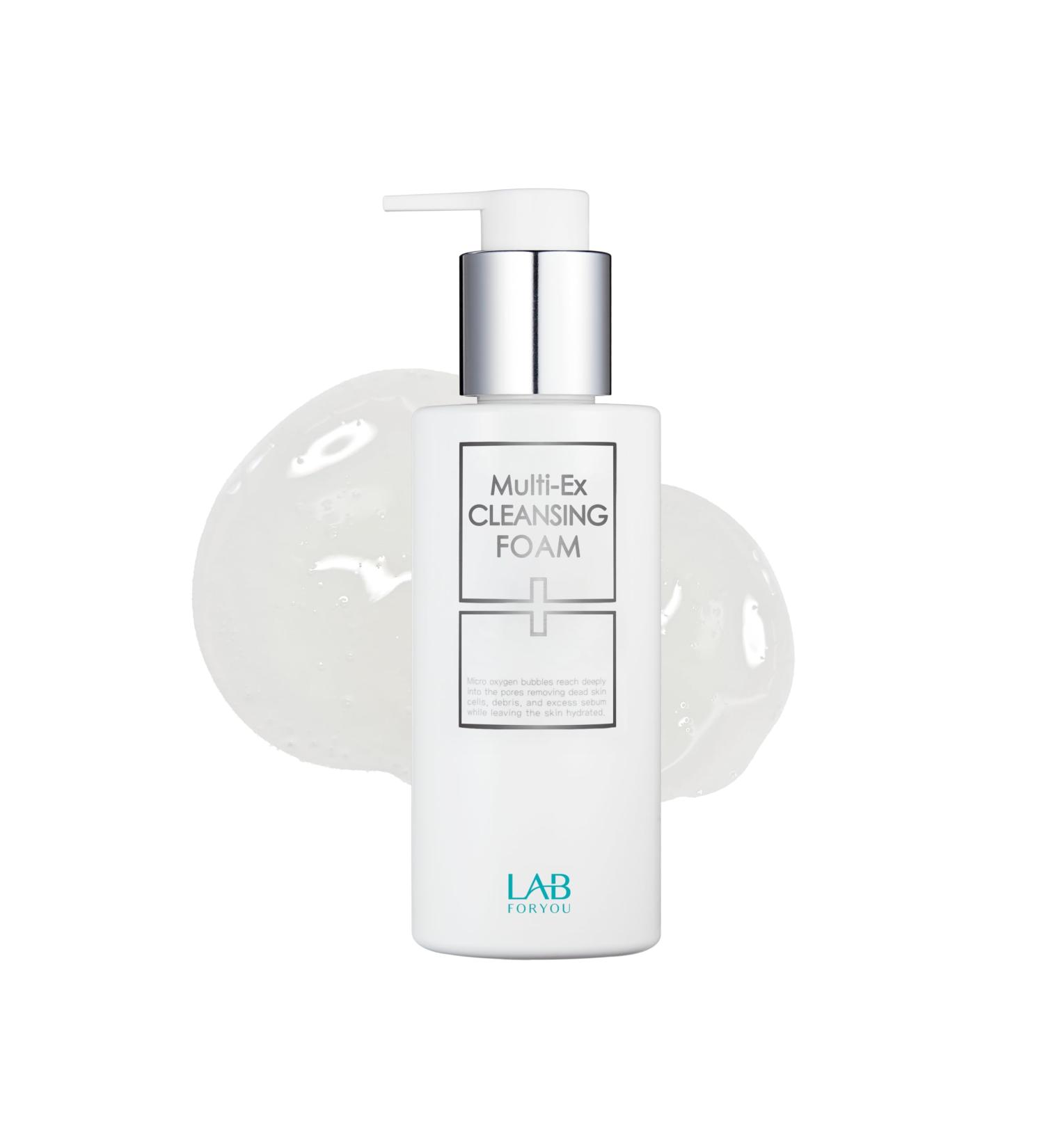 LAB FOR YOU Multi-Ex Cleansing Foam Korean Auto Foaming Formula with Decyl Glucoside | PH Balancing Cleanser with Natural Surfactant for Women | 150ml - Buy Online on GoSupps.com