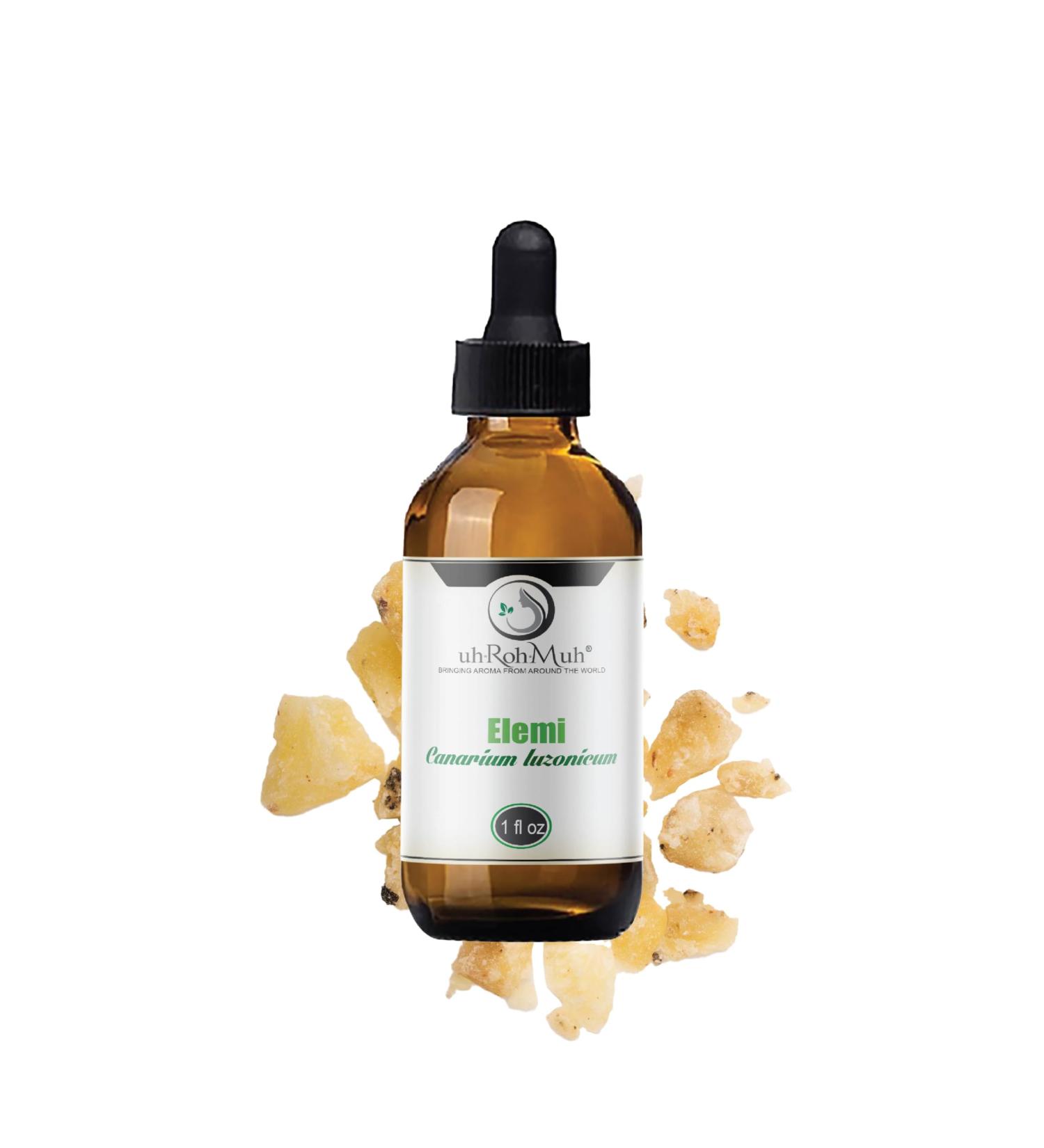 Elemi Essential Oil 100% Pure & Natural Steam Distilled from Canarium luzonicum Resin | Uplifting Citrus-Woody Aroma for Aromatherapy Skincare & Massage | Middle Note | from France | 1 Fl Oz Citrus lemon-like with woody  - Buy Online on GoSupps.com