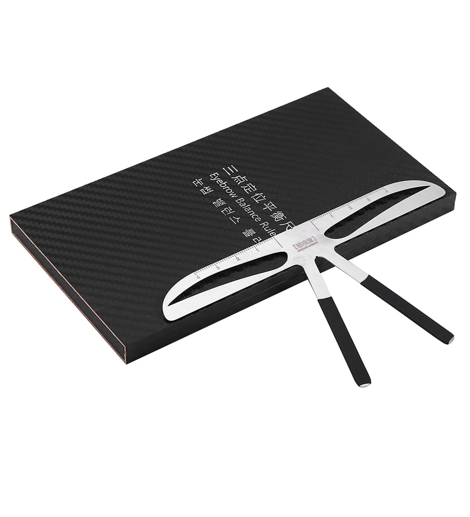 Eyebrow Ruler - Positioning Balance Measuring Tool DIY Eyebrow Template - Permanent Gold Scale Positioning Eyebrow Shaping Ruler (Standard Eyebrows) - Buy Online on GoSupps.com