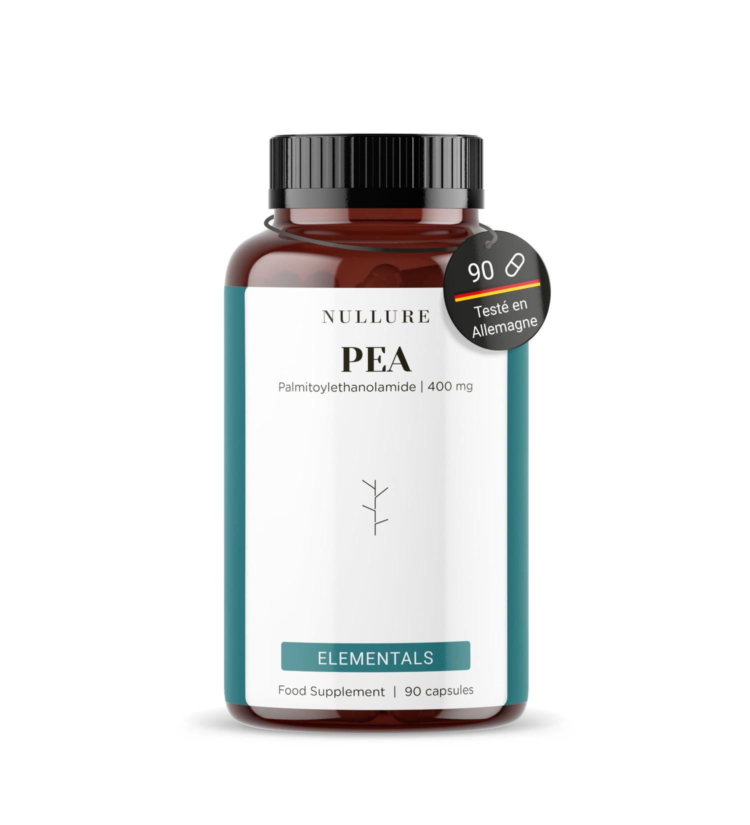 Nullure Palmitoylethanolamide (PEA) Supplement | Pure PEA 400mg Capsules | Immune Health Pain Management Cognitive Strengthening Muscle Strength | 90 caps (1 month) - Buy Online on GoSupps.com