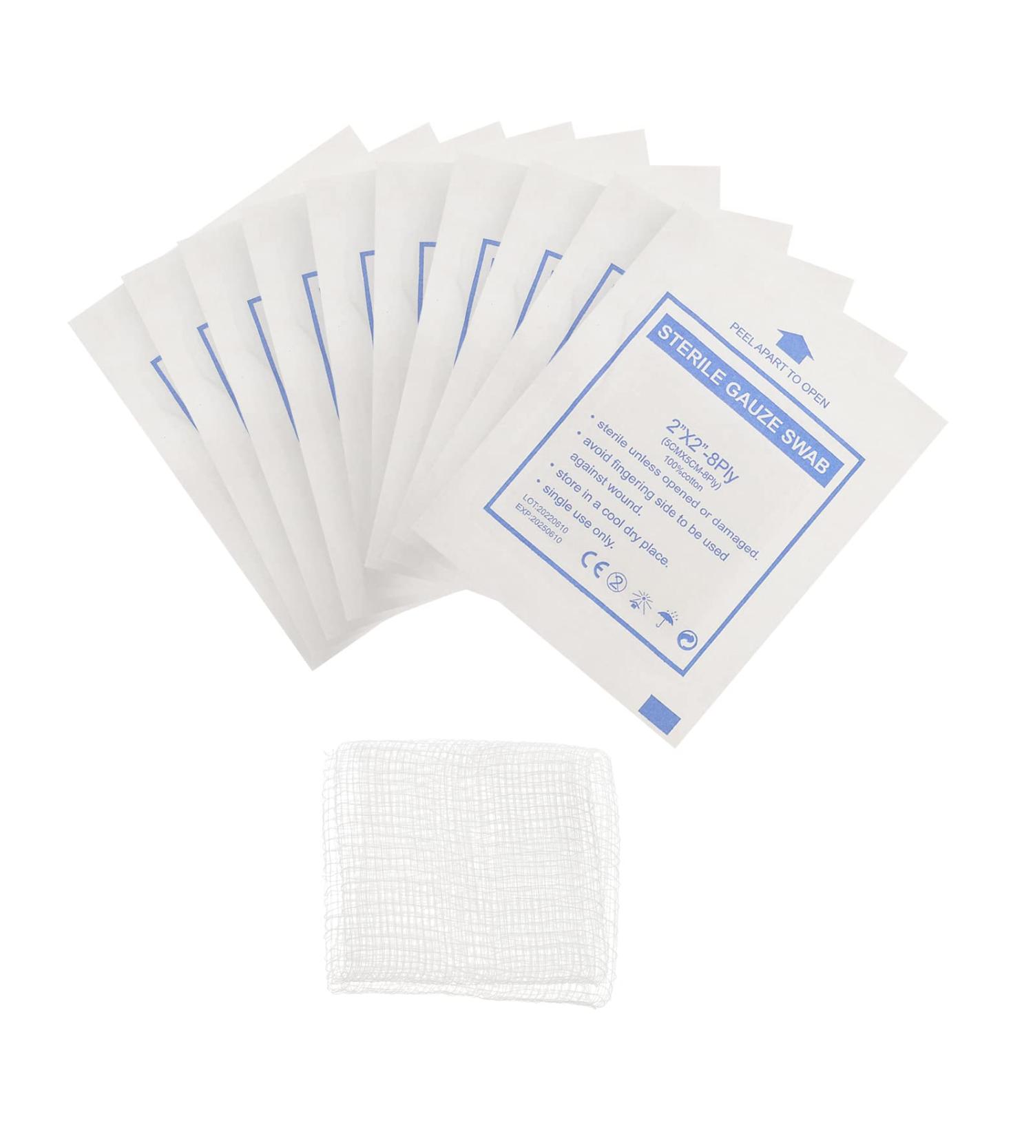 Healifty 30pcs 5x5cm Sterile Non-Woven Cotton Gauze Swabs - Household Supplies for Home & Outdoor - Buy Online on GoSupps.com