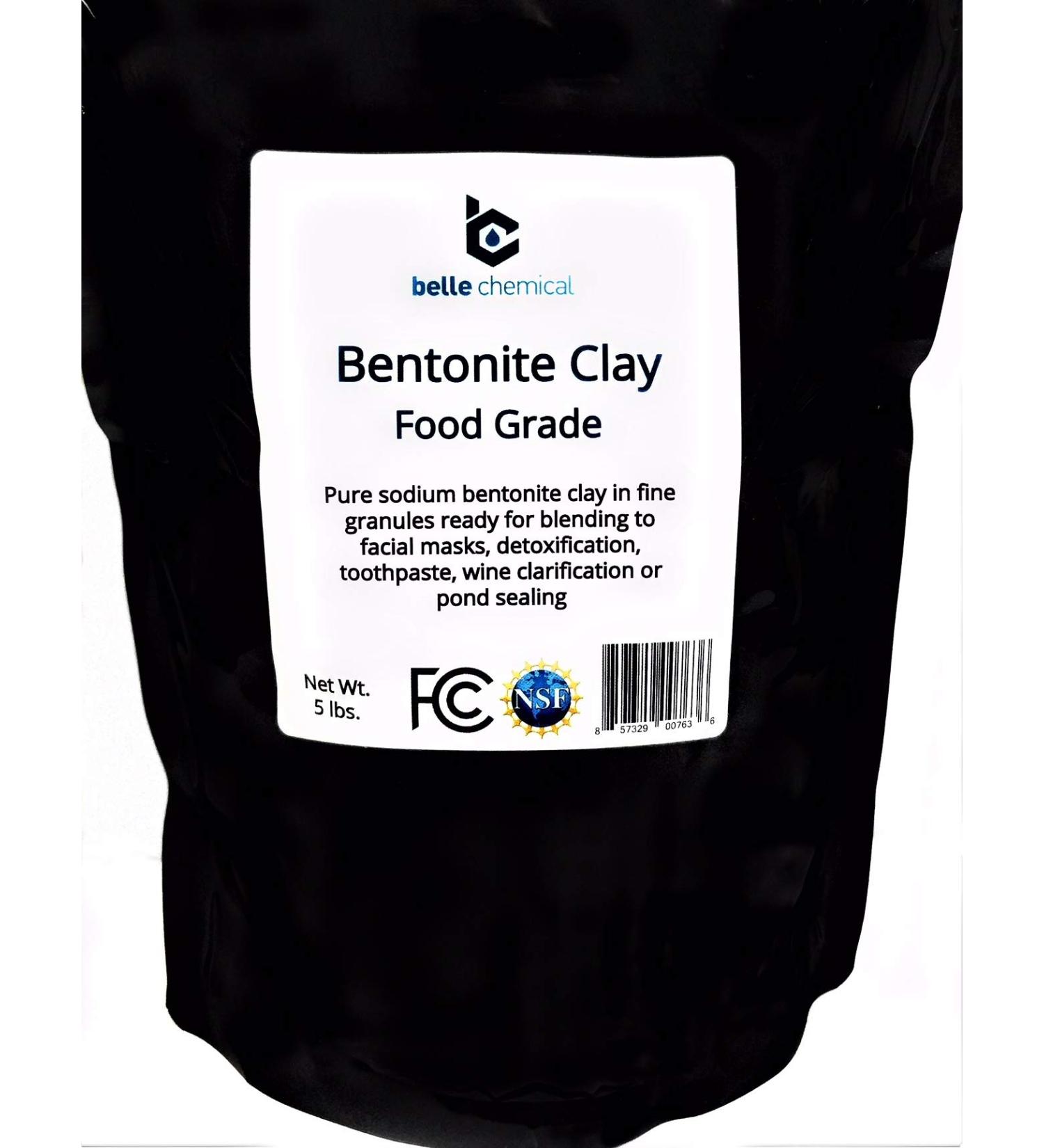 Food Grade Sodium Bentonite Clay - 5 Pounds | Pure & Natural Clay for Detox and Skin Care - Buy Online on GoSupps.com