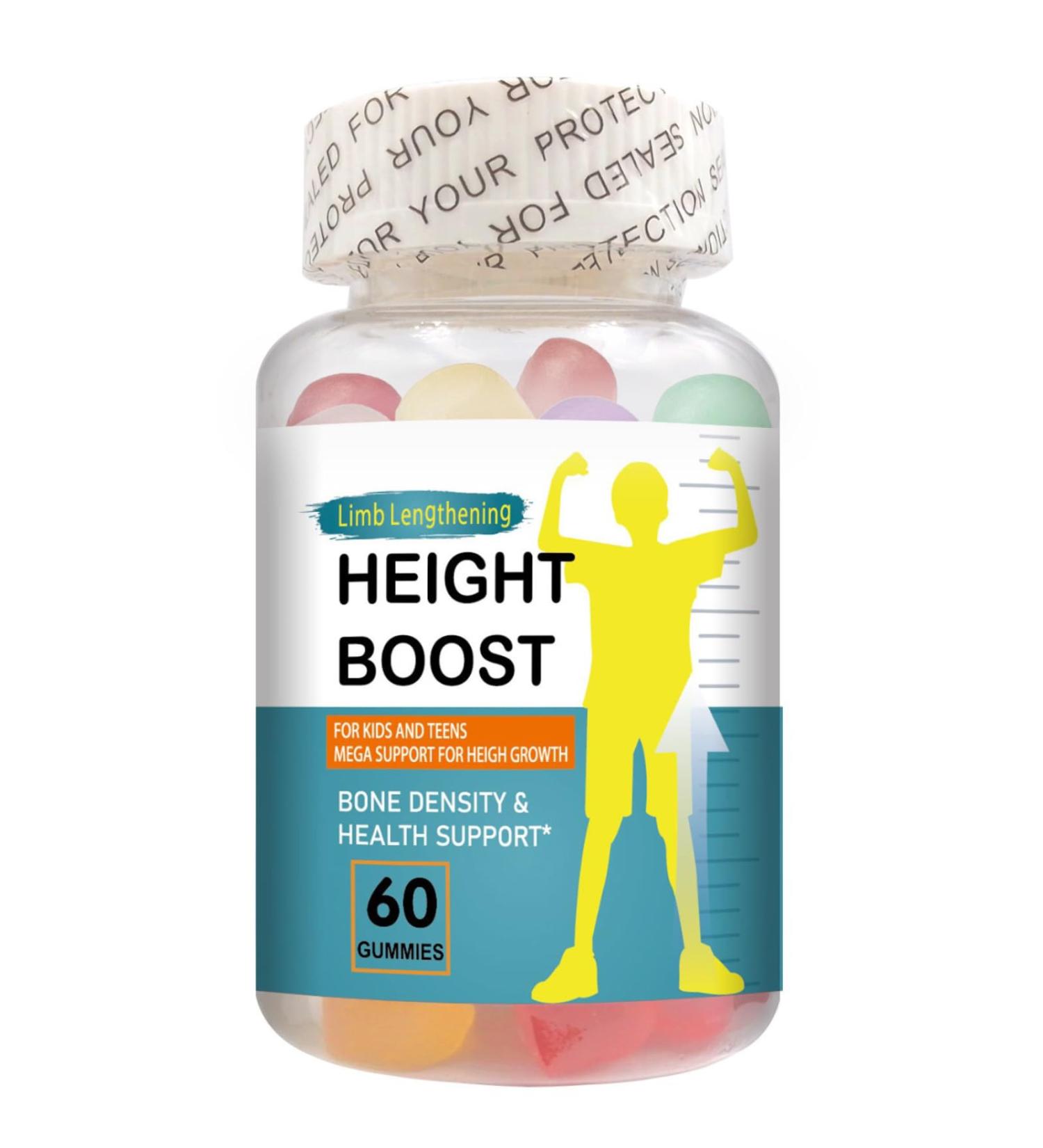 Height Boost Bone Growth Gummies for Kids & Teens Natural Growth Support with Calcium Vitamin D3 K2 Collagen Hydrolysate & Herbal Blend Bone Strength & Height Supplement 60 Gummies - Buy Online on GoSupps.com