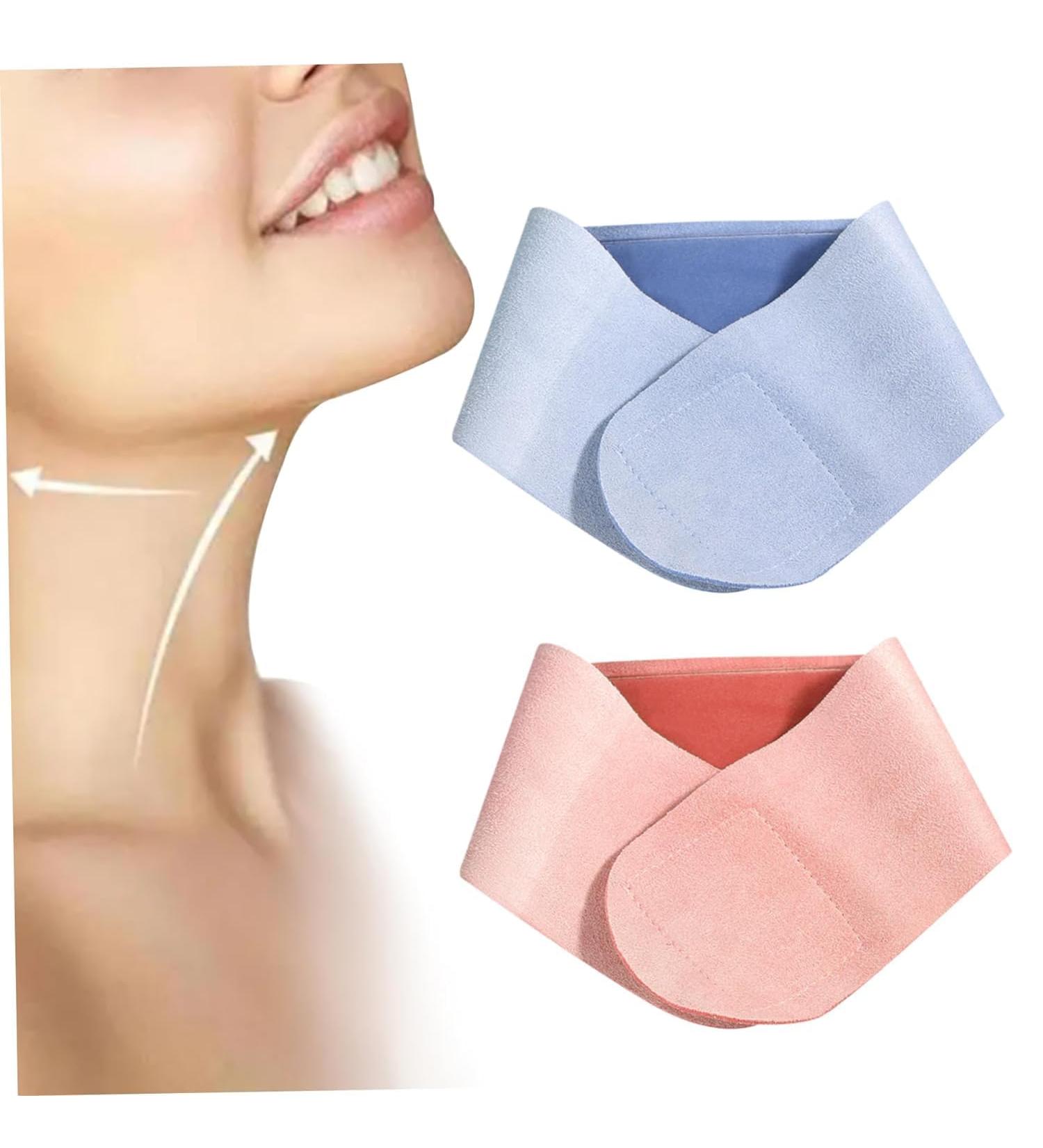 Reusable Silicone Neck Patches for Wrinkle Treatment Blue and Pink 2-Pack - Buy Online on GoSupps.com