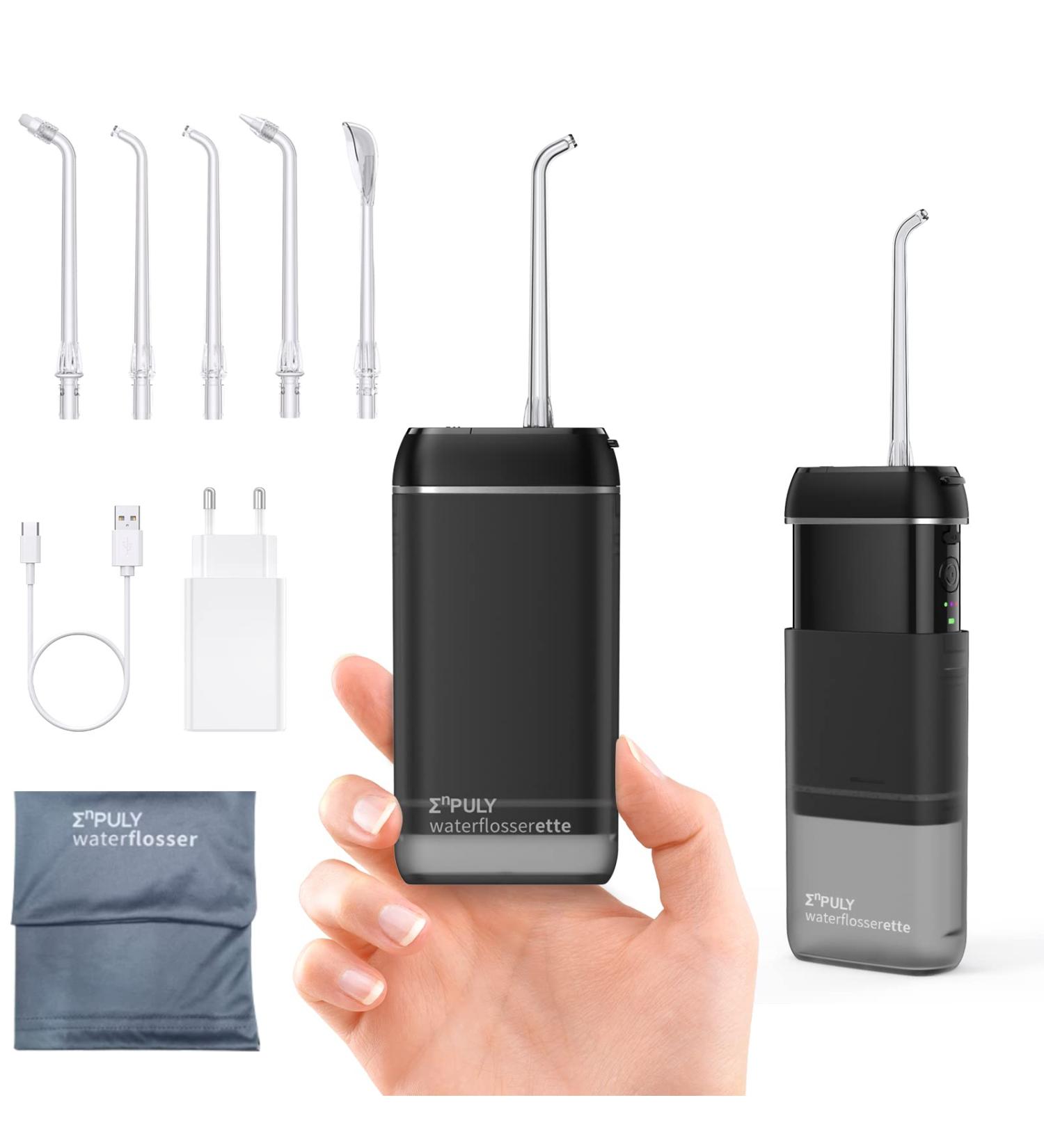 Enterpuly Portable Oral Shower 2023 | Travel-Friendly Wireless Mouth Shower | 3 Modes 5 Nozzles Electric Tooth Shower for On-the-Go Care - Buy Online on GoSupps.com