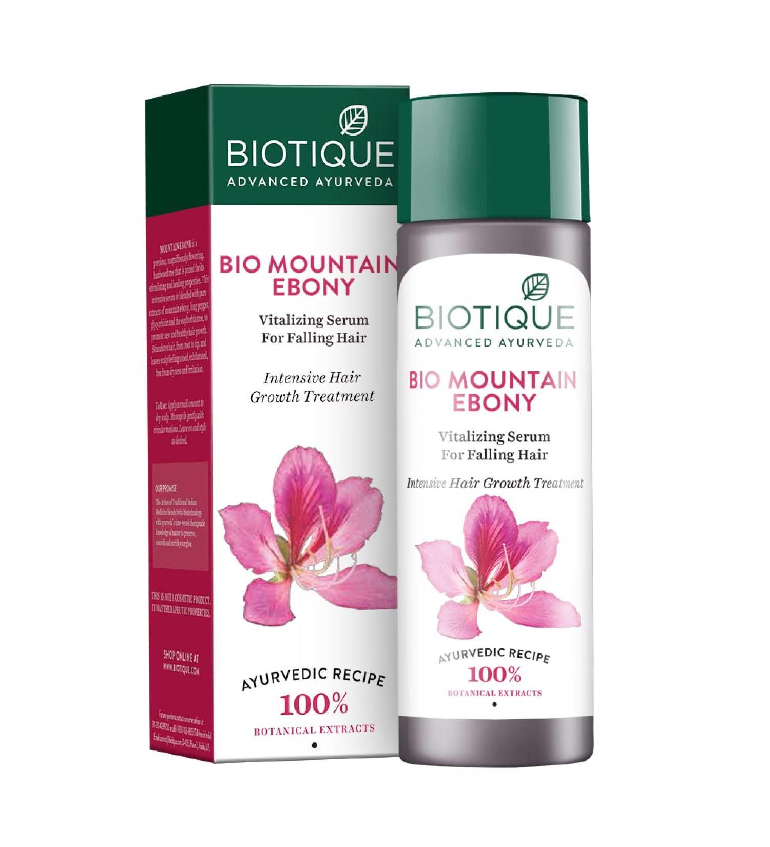 Biotique Bio Mountain Ebony Vitalizing Serum - Intensive Hair Treatment 4.06 Fl Oz - Buy Online on GoSupps.com