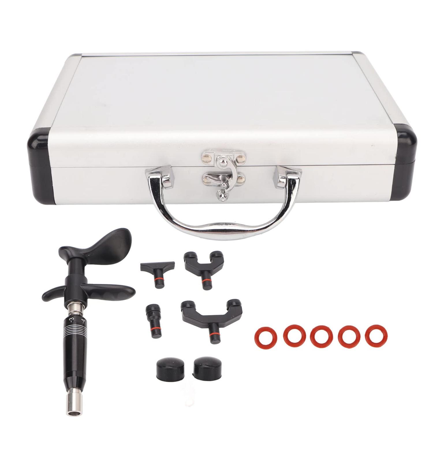 Chiropractic Adaptation Correction Tool - 4 Heads 6 Levels Portable Spinal Adjuster & Massage Device - Light and Manual Therapy - Buy Online on GoSupps.com