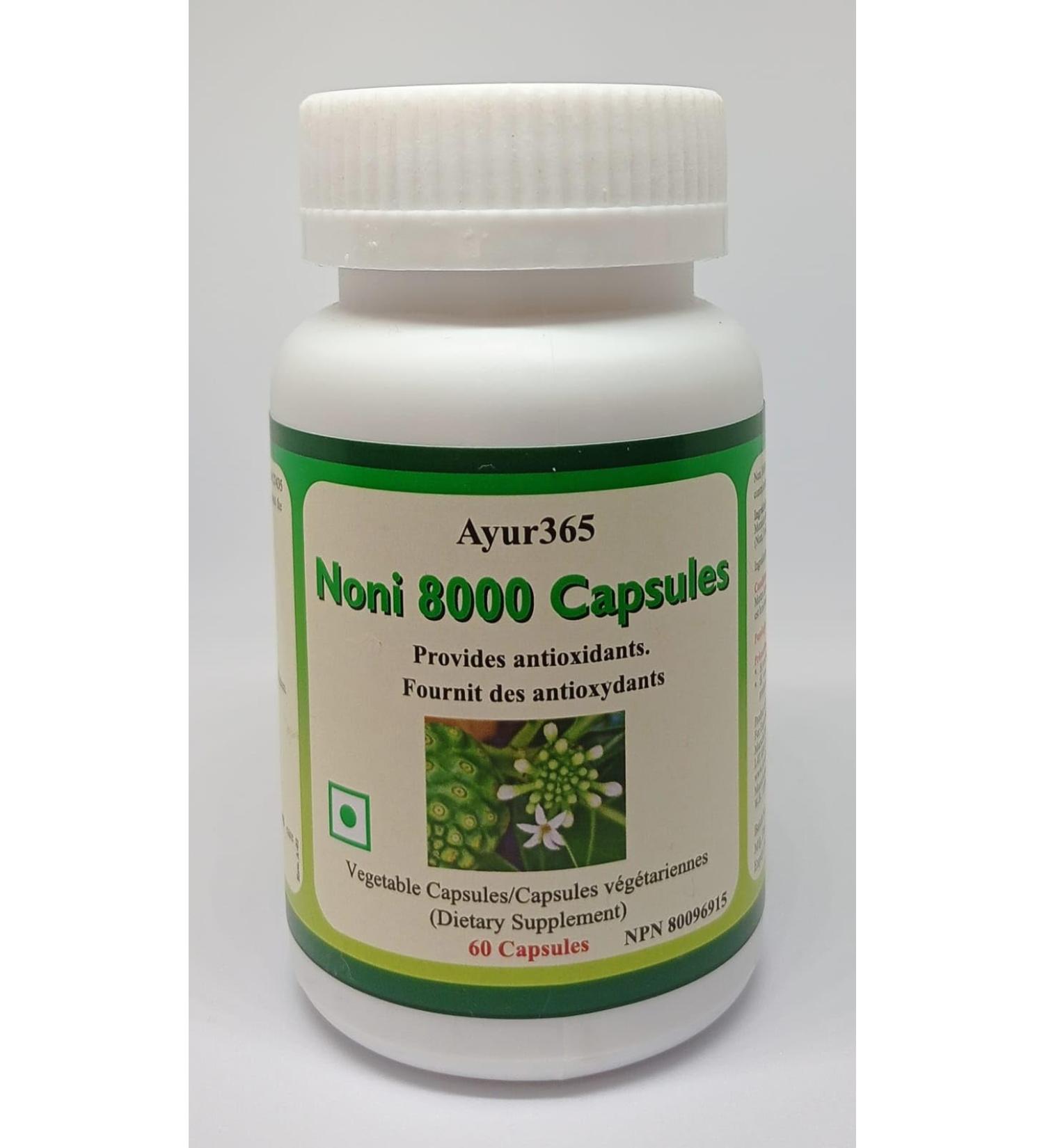 Ayur365 Noni 8000 Capsules 60 ct. - Buy Online on GoSupps.com