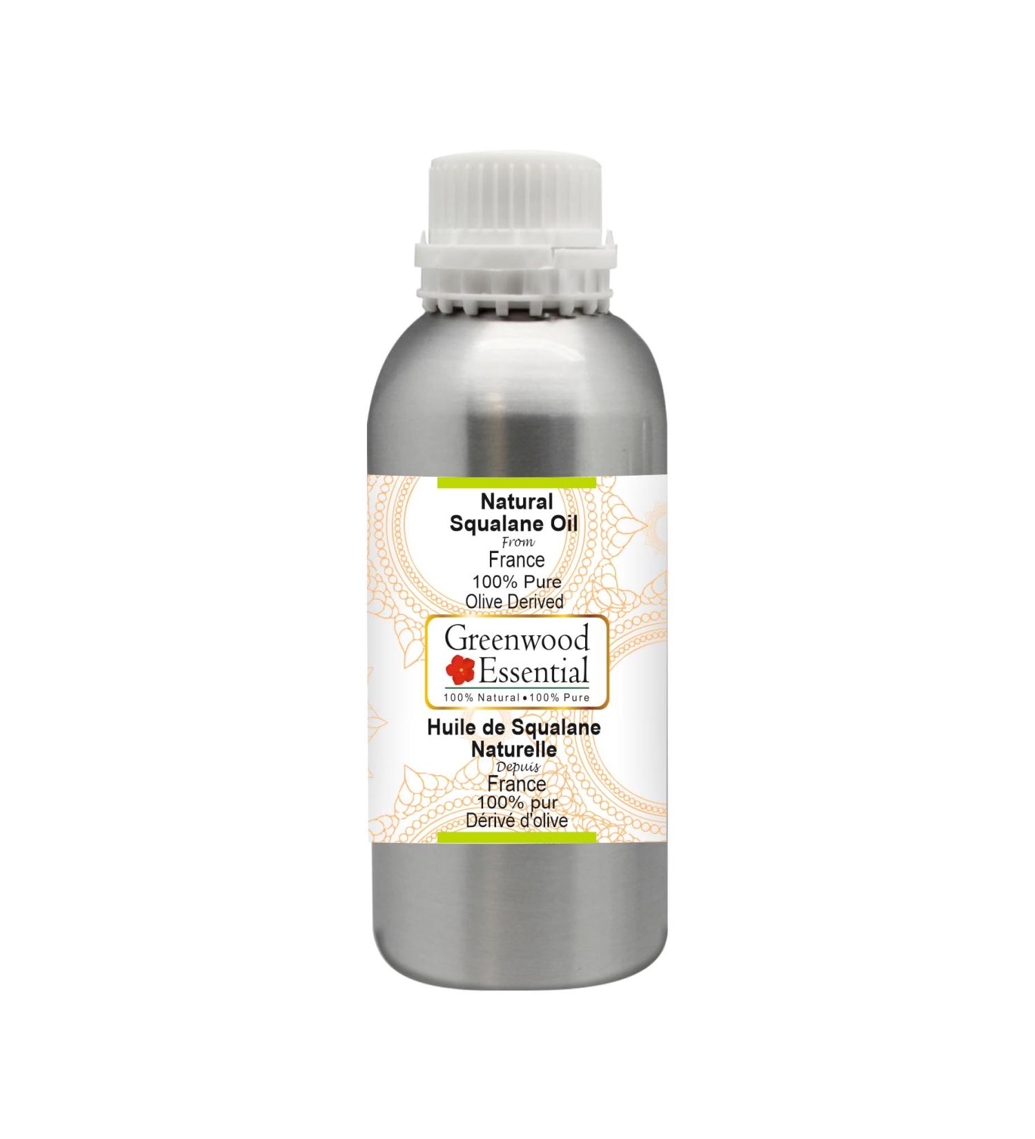 Greenwood Essential Pure Natural Squalane Oil (derived from Olives) Natural Therapeutic Grade for Hair, Skin & Aromatherapy 1250ml (42 oz) - Buy Online on GoSupps.com