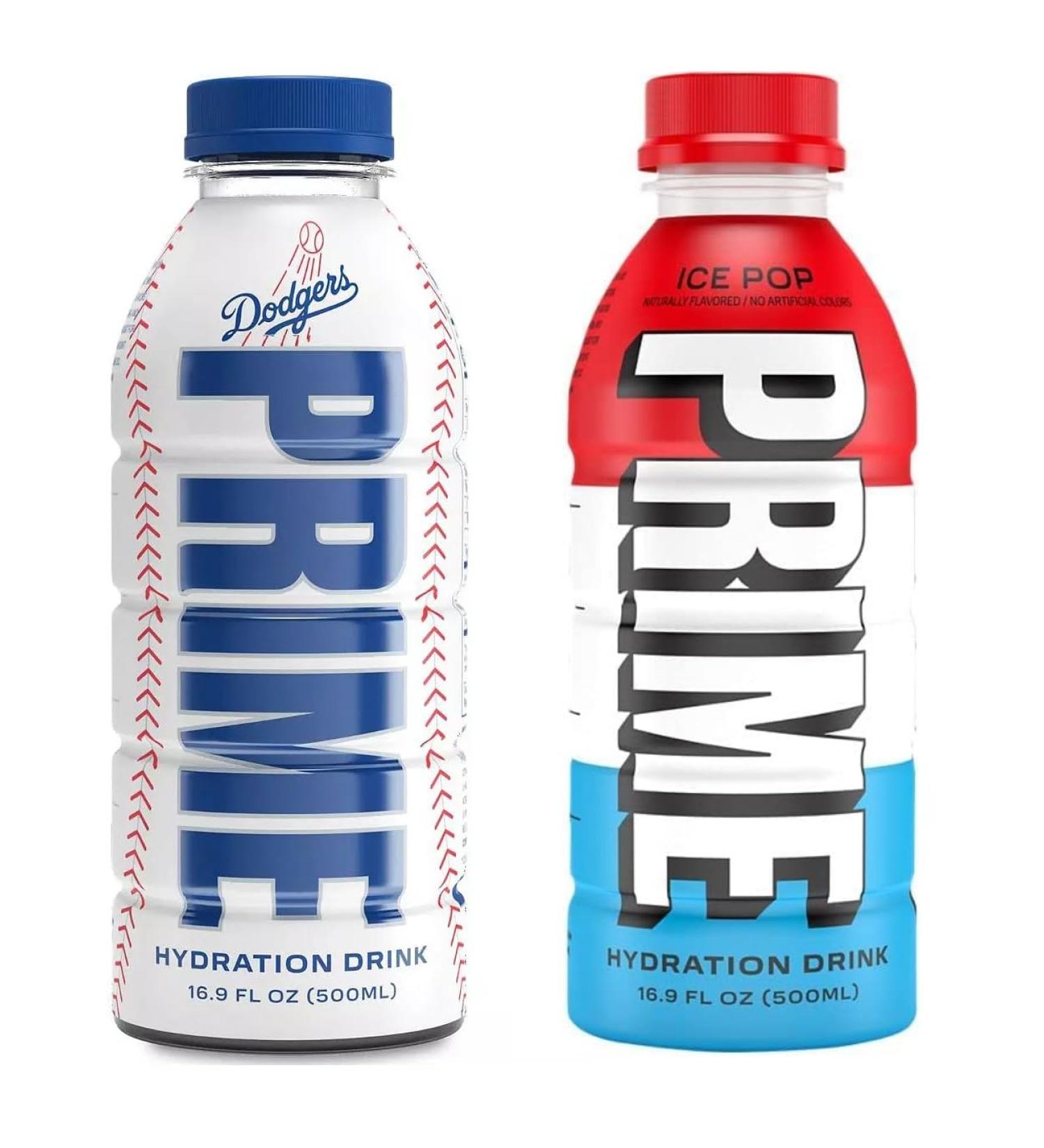 Prime Sports Drink Special Edition Los Angeles Dodgers VS Ice Pop Perfect Combination Of Hydration Drink Thirst Quenching Flavors to Help You Refresh & Refuel Each 500ml Pack Of 2 (By Logan Paul KSI) - Buy Online on GoSupps.com