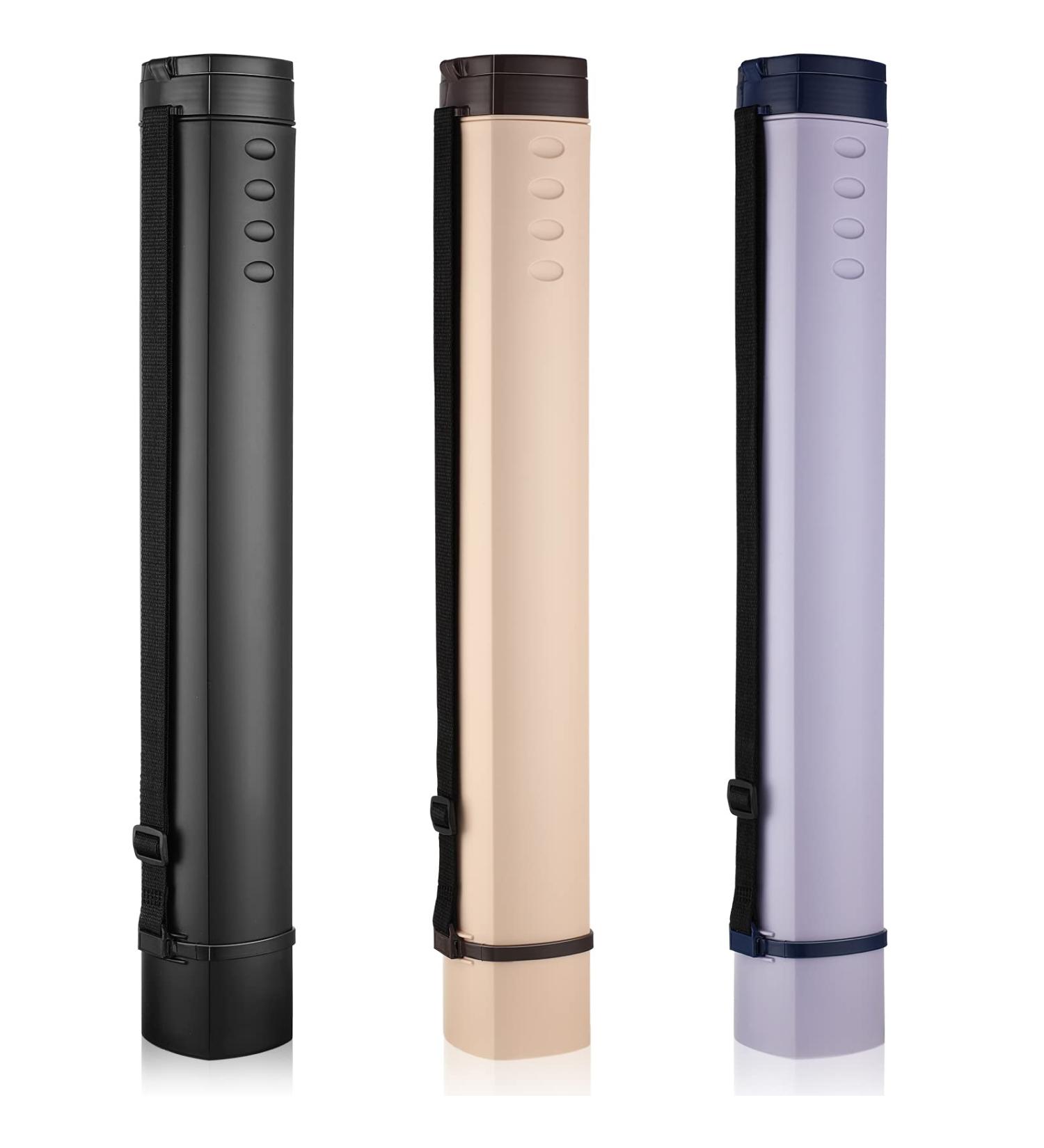 3 Pcs Extendable Poster Tubes Expand from 24.5'' to 40'' with Shoulder Strap Plastic Blueprint Holder Documents Telescoping Storage Tube for Art Drawings Drafting  Black  Beige  Violet - Buy Online on GoSupps.com