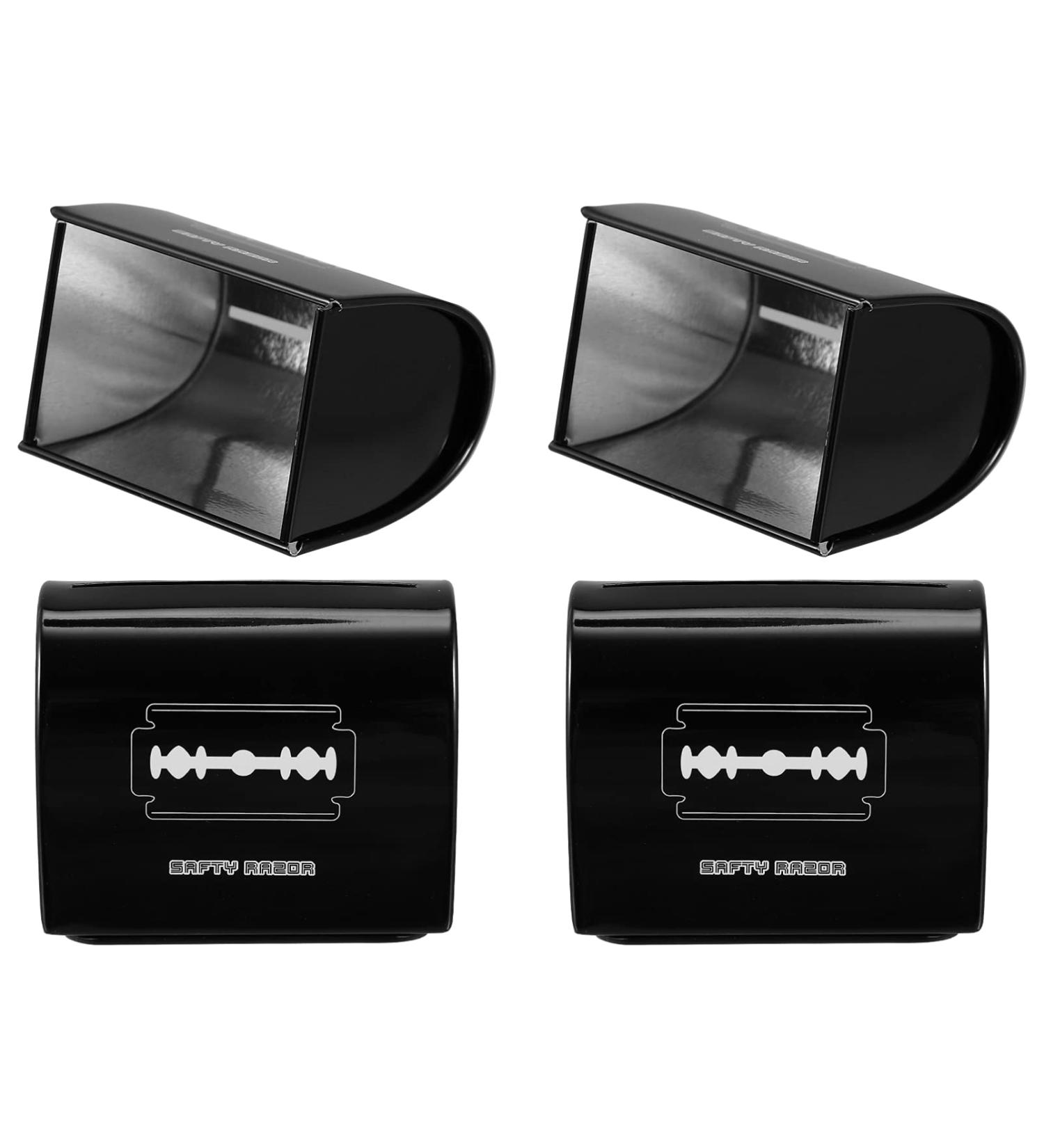 Minkissy 4-Piece Storage Box for Razors | Professional Barber Case | Disposable Razor Holder for Men | International Shipping Available - Buy Online on GoSupps.com