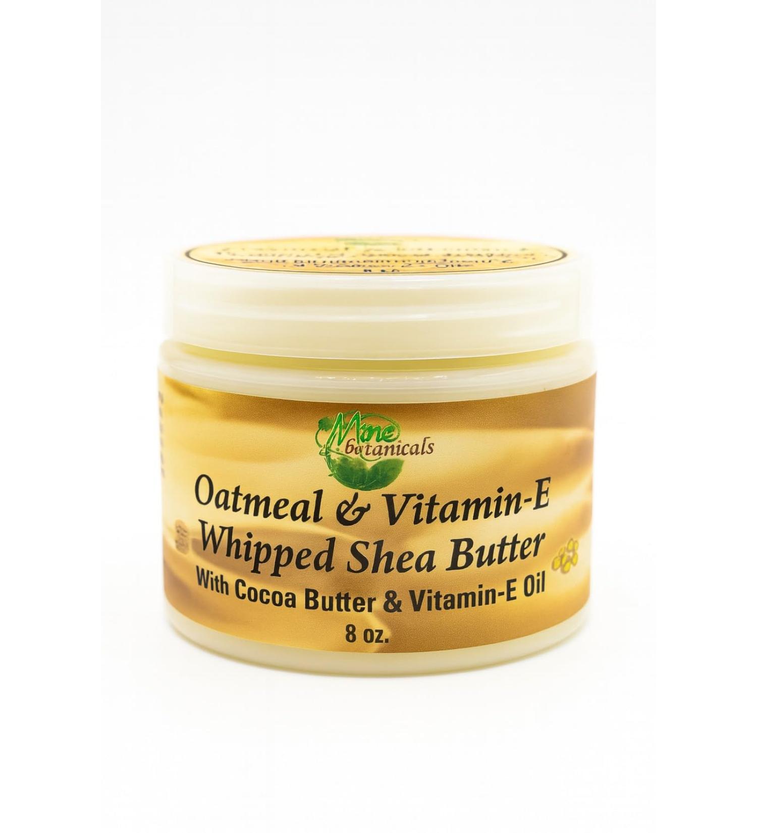 Mine Botanicals Whipped Shea Butter Oatmeal & Vitamin-E 8oz