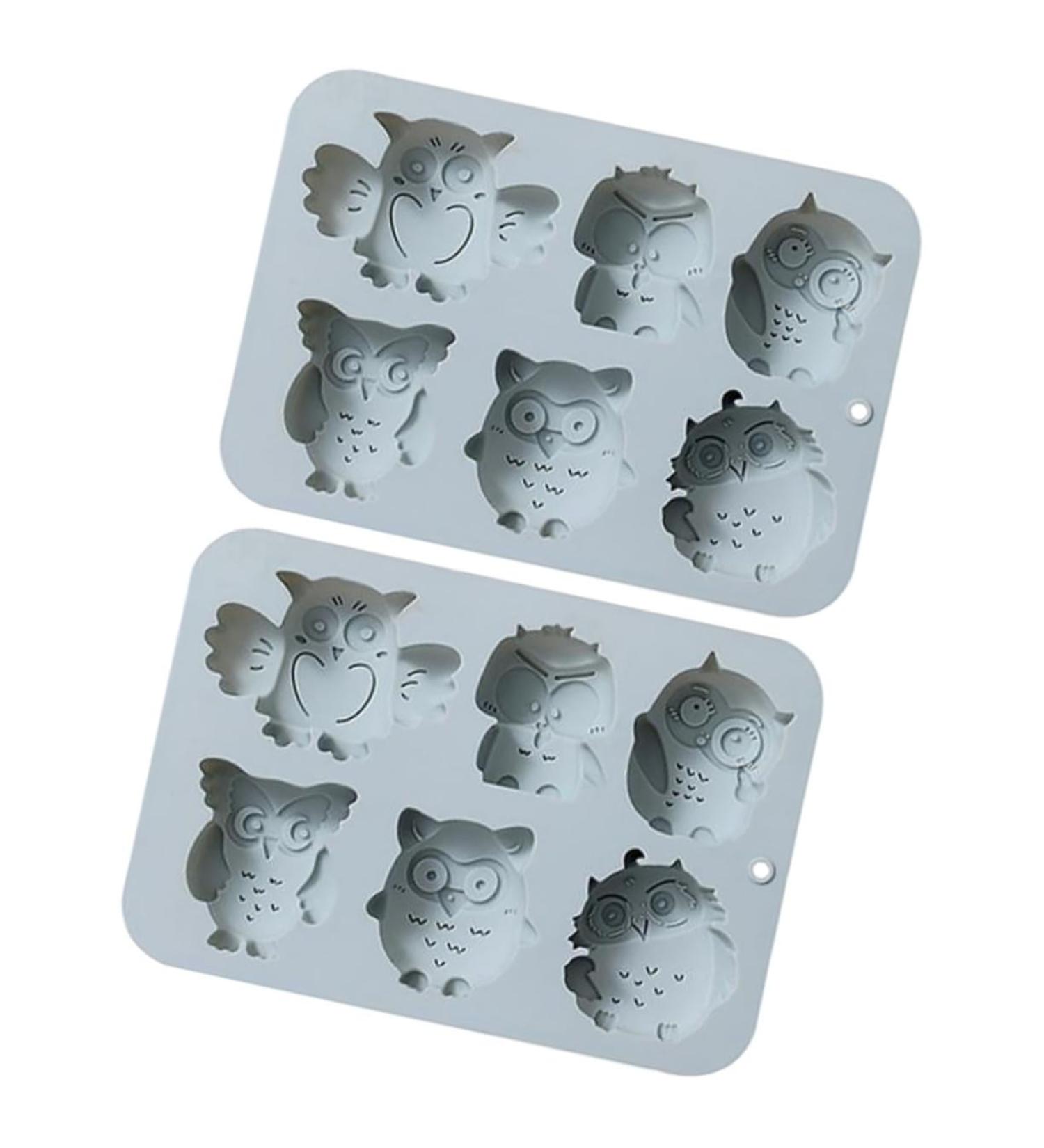 Milisten 4 Pcs Baking Cake Mold Homemade Soap Candle Silicone De para Gelatinas Owl Soap Molds Ice Cube Mold Roasting Pan Kitchen Baking Tool Silica Gel Baking Utensils Household 19.9x13.8cmx2pcs Bluex2pcs - Buy Online on GoSupps.com