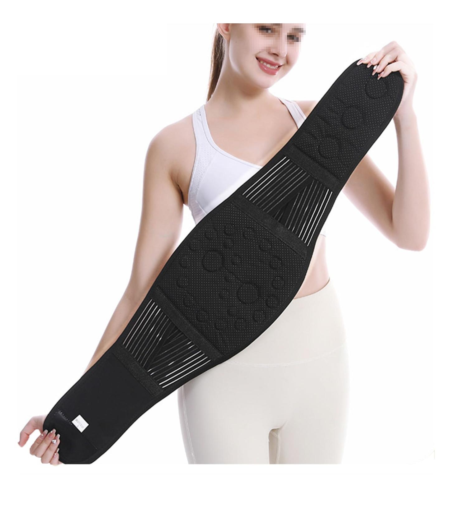 Decompression Self-Heating Magnetic Therapy Lumbar Waist Back Brace Massagers Support Orthopedic Belts For The Elderly With Lower Back Pain Spine Injury (Color : Black Size : M/Medium) M/Medium Black - Buy Online on GoSupps.com