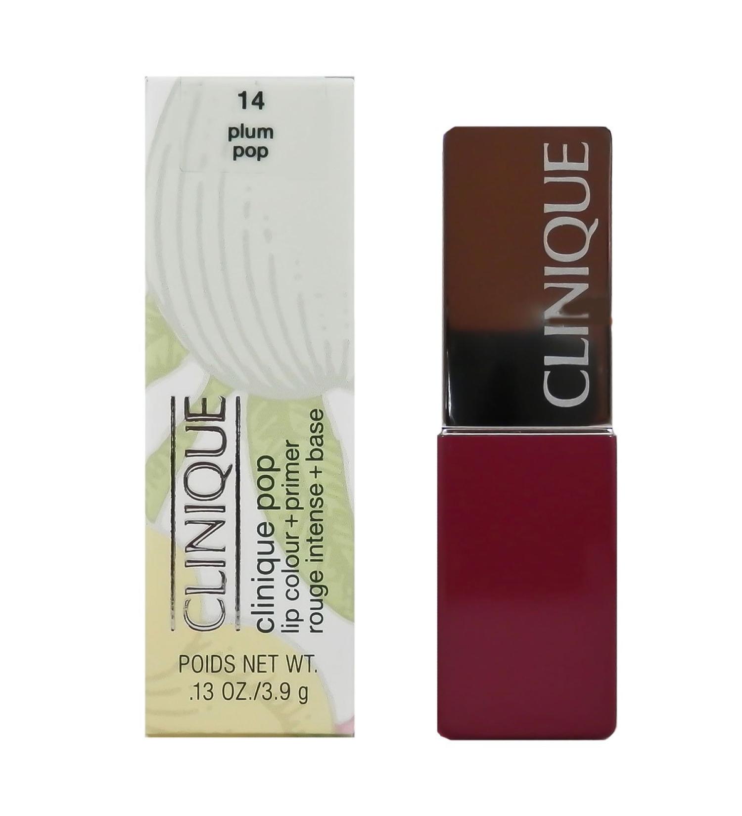 Clinique Pop Lip Colour + Primer No. 14 Plum Pop 0.13oz - Long-Lasting Lipstick for Vibrant Plum Lips - Buy Online on GoSupps.com