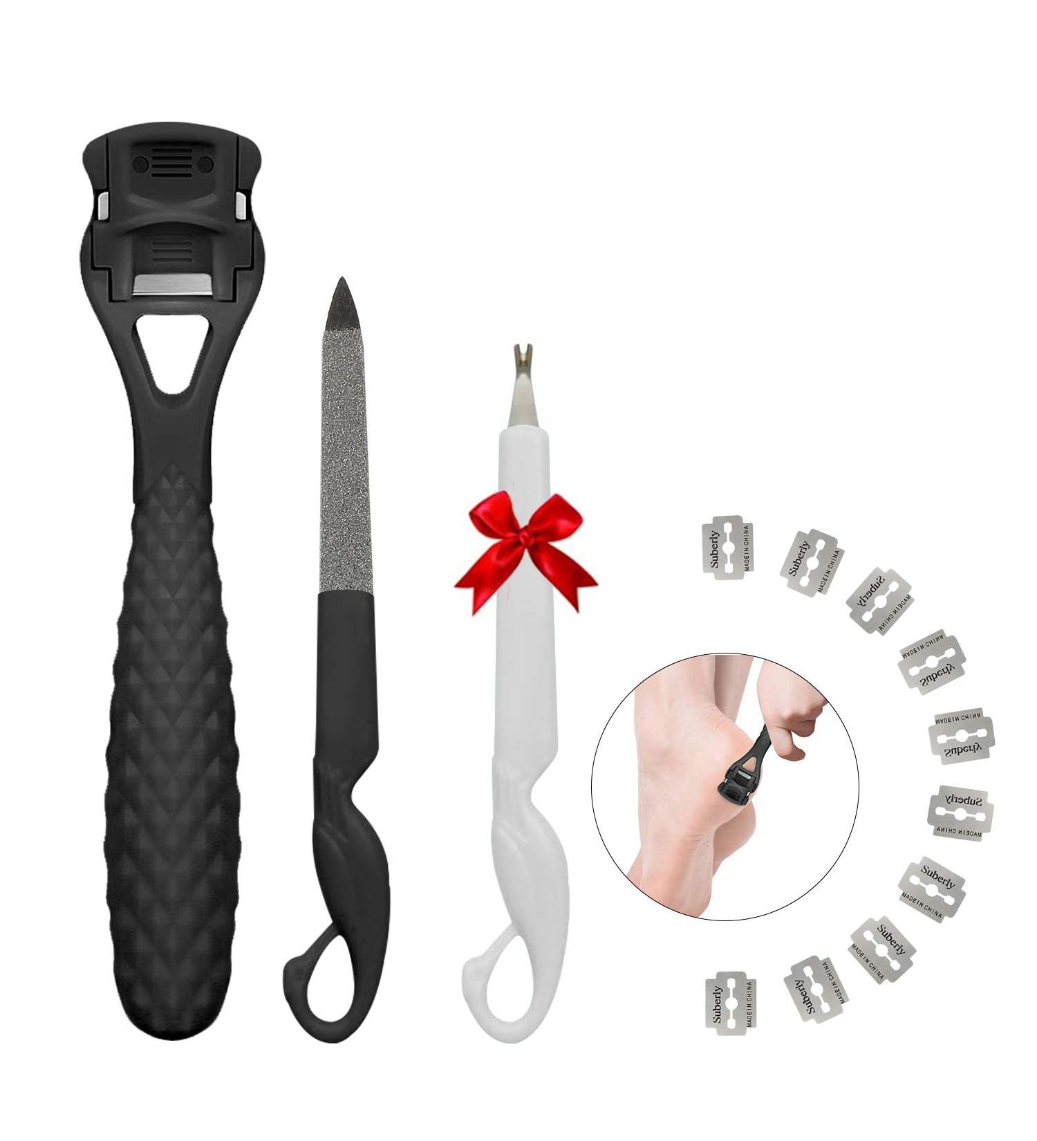 Premium Stainless Steel Foot Care Set for Dry Wet Foot Heel Callus Removal - Buy Online on GoSupps.com