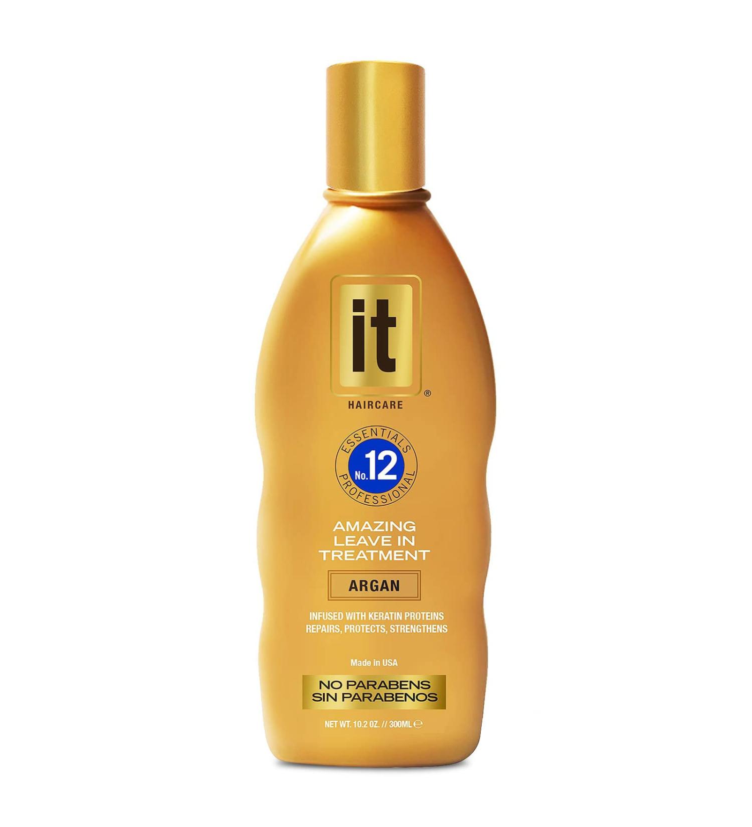 IT Essentials No. 12 Leave-In Argan Oil Treatment - Keratin-Infused Conditioner for Soft, Shiny Hair - Strengthens and Protects Dry, Damaged Hair - Buy Online on GoSupps.com