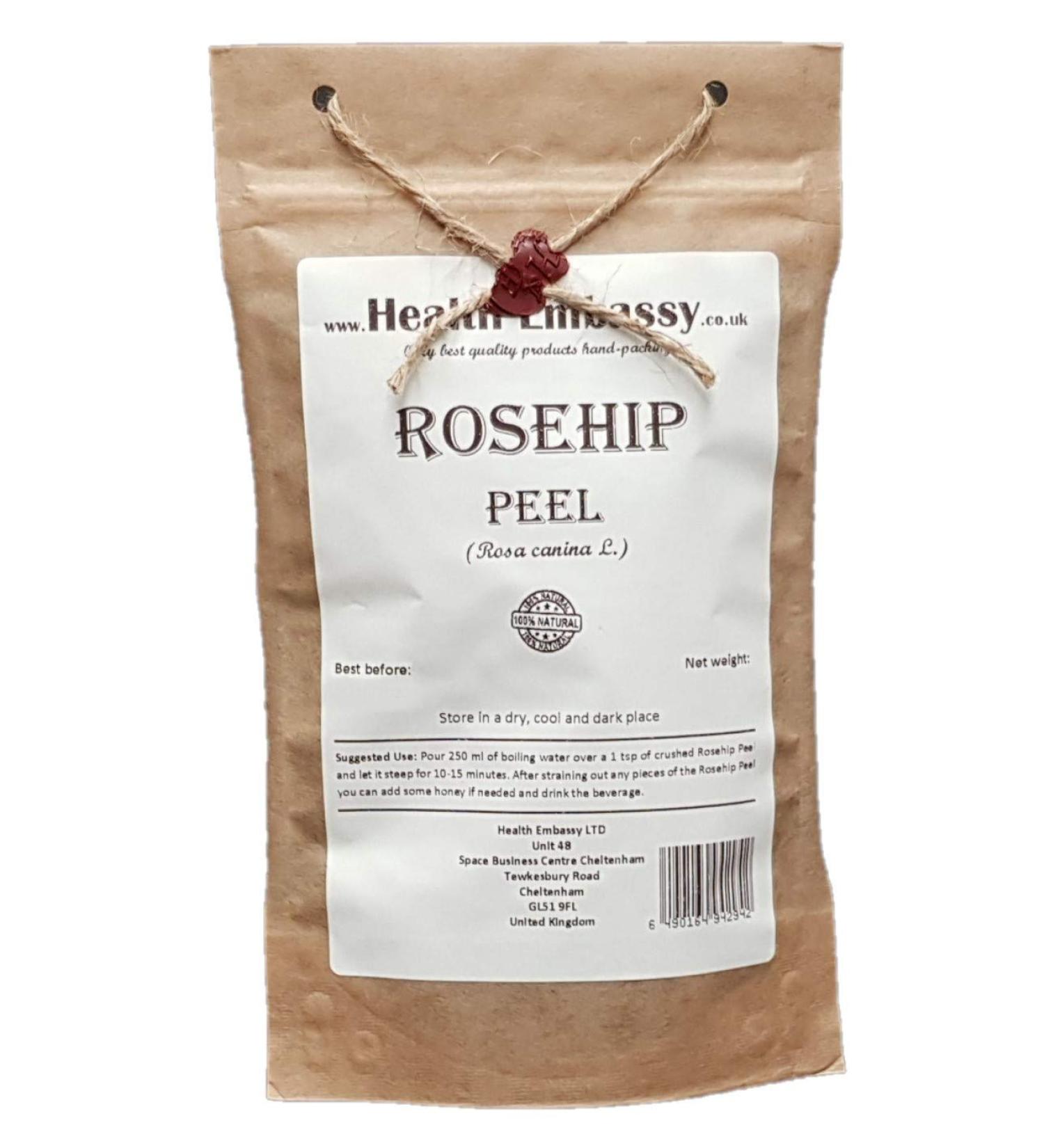 Rosehip Peel/S ch es De Cynorhodon Th (Rosa Canina) - Health Embassy 100% - Natural (100g) - Buy Online on GoSupps.com