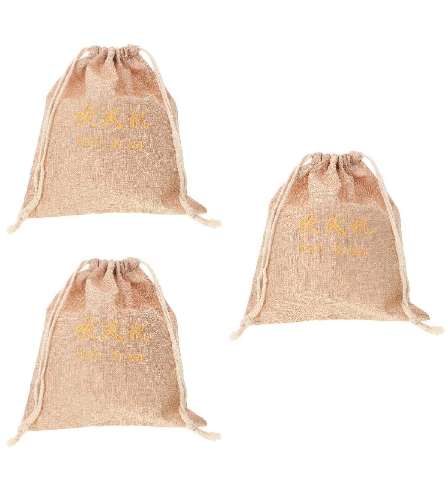 FOMIYES 3pcs Hair Dryer Storage Bag Hair Tools Travel Bag Guest Bathroom Essentials Hairdryer Pouch Fabric 29.50X25.50X1.00CMx3pcs Light Yellowx3pcs - Buy Online on GoSupps.com