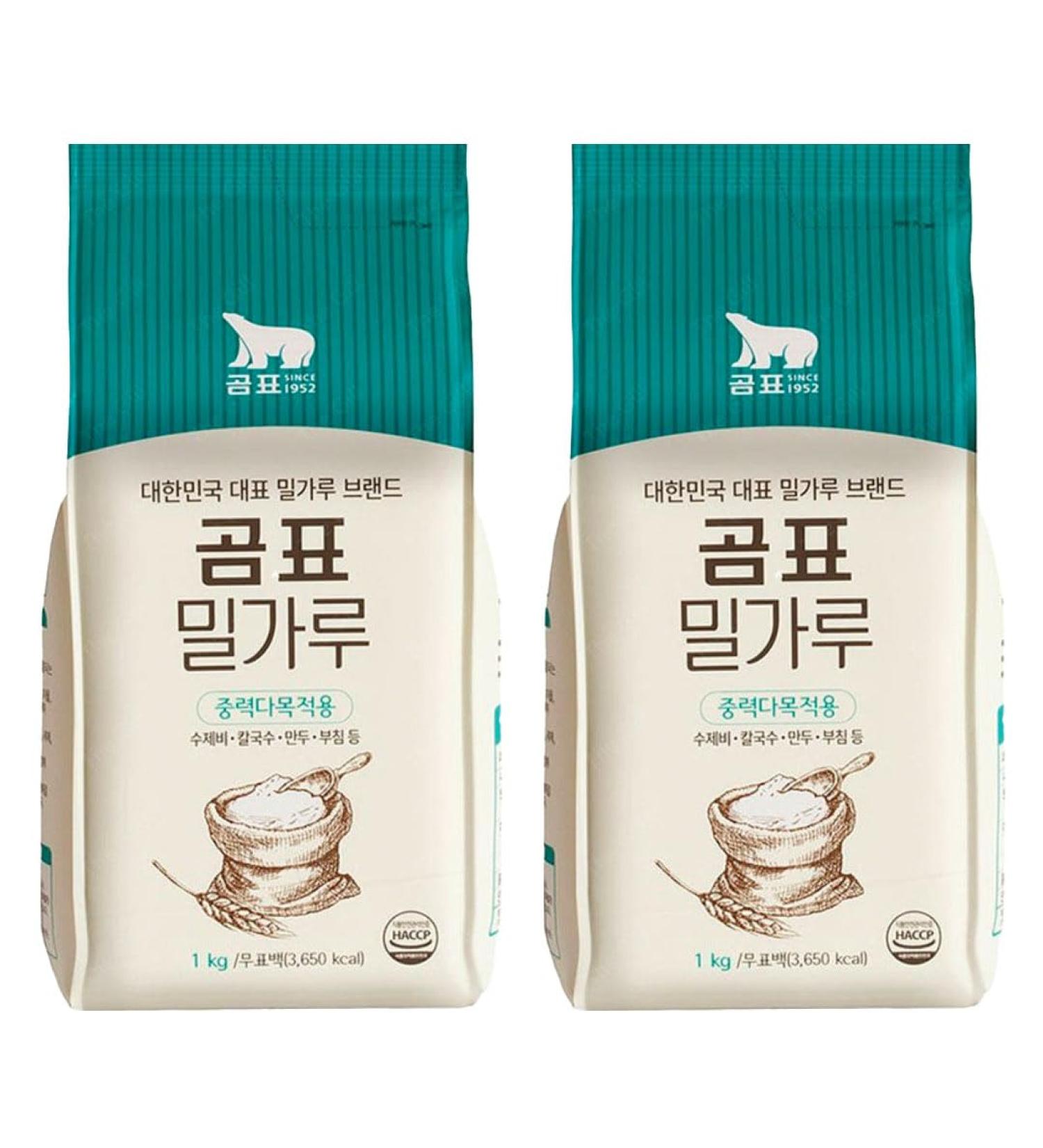 Daehan Korean All-Purpose Wheat Flour Powder for Kimchi Pancake Dumpling Mandu Noodles 1kg (Pack of 2) - Buy Online on GoSupps.com