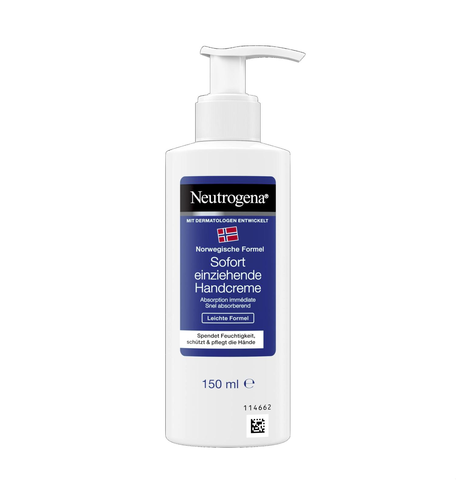 Neutrogena Norwegian Formula - Instant Absorbent Hand Cream (150ml) - Lightweight non-greasy moisturizing cream - Moisturizes and nourishes - For soft and supple hands - Buy Online on GoSupps.com
