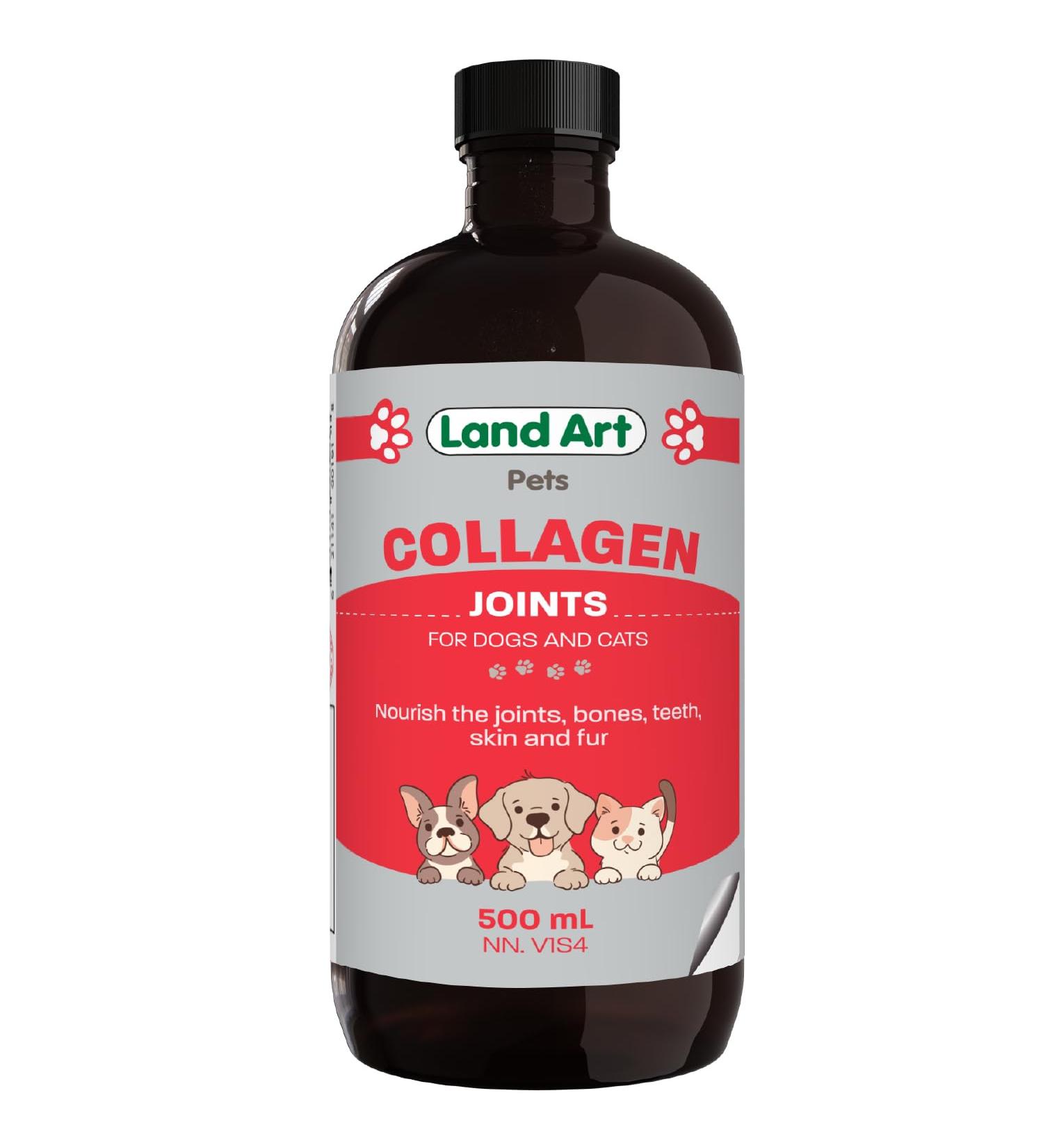 Pet Collagen Supplement Joint Care Formula with Grass Fed Beef Hydrolyzed Collagen Natural Beef Flavor - 500ml GMO Free Gluten Free Sugar Free - Made in Canada - Buy Online on GoSupps.com