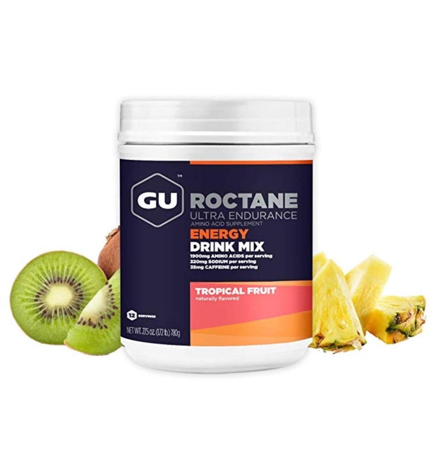 GU Energy Roctane Ultra Endurance Energy Drink Mix - Tropical Fruit Flavor | 1.72lb Canister - Buy Online on GoSupps.com