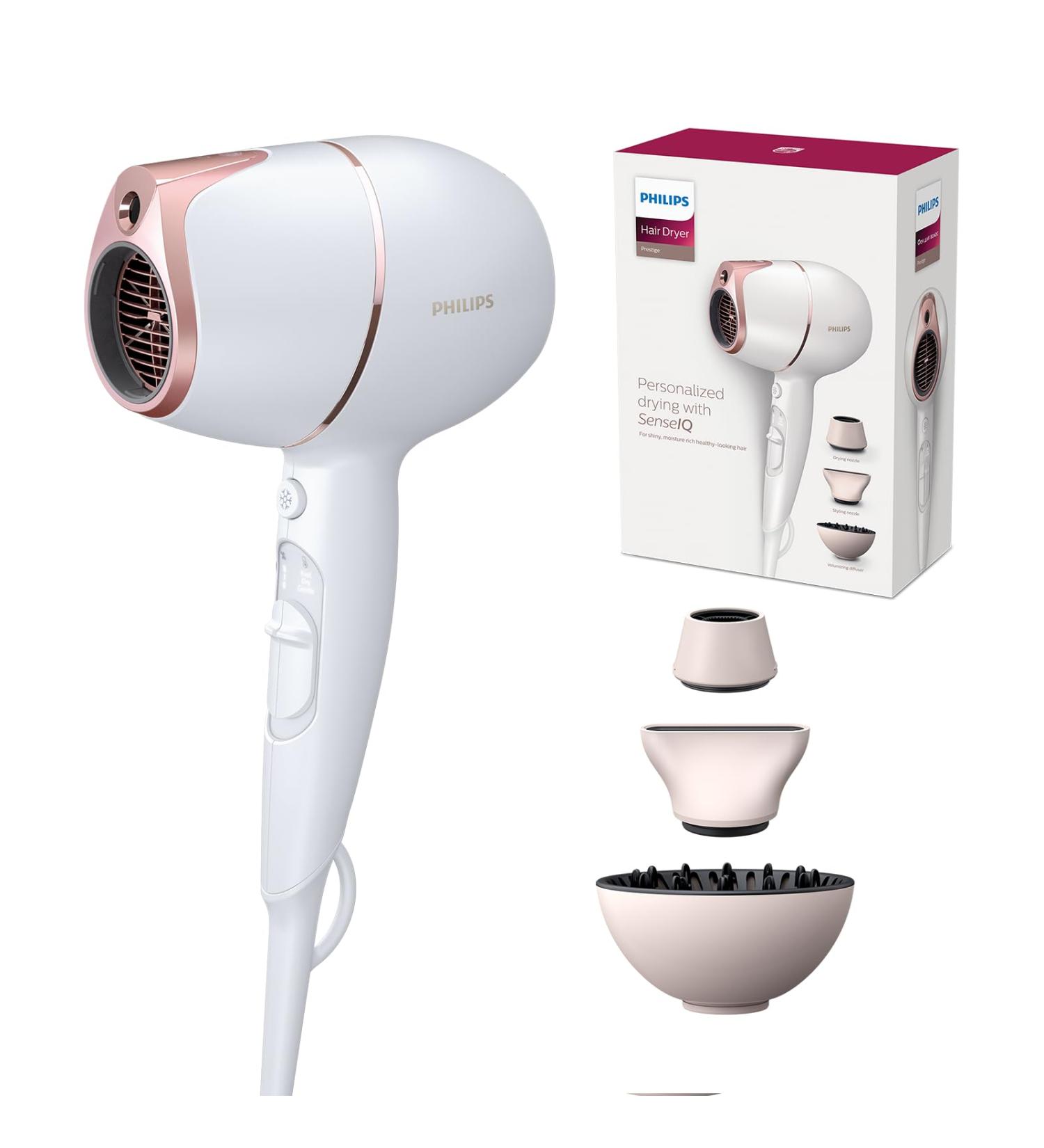 Philips Consumer Philips Hairdryer Prestige personalized SenseIQ technology to protect against overheating infrared sensor ion technology incl diffuser and styling nozzles model BHD62800 - Buy Online on GoSupps.com