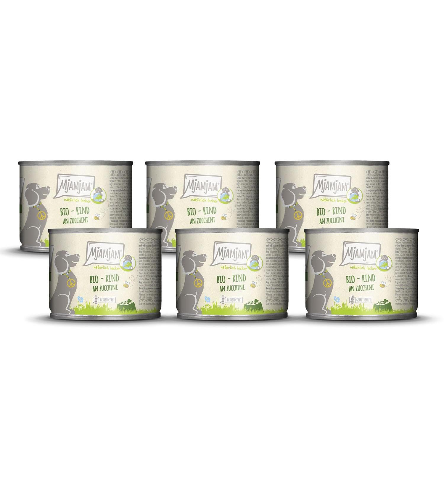 MjAMjAM - Premium Wet Dog Food - Naturally Delicious - Organic Beef with Zucchini Pack of 6 (6 x 200g) Grain Free with Extr - Buy Online on GoSupps.com