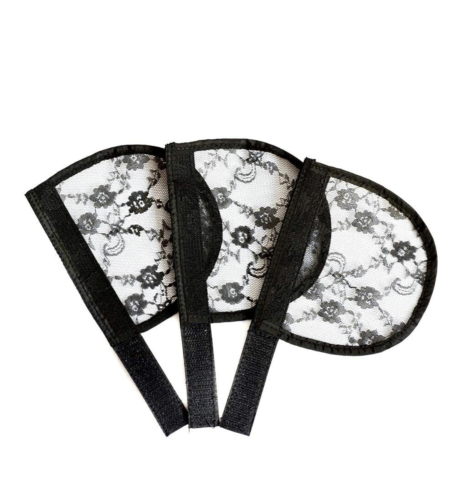 3pcs Black Ponytail Lace Hair Nets - Perfect for Making Ponytail Hair Extensions - Buy Online on GoSupps.com
