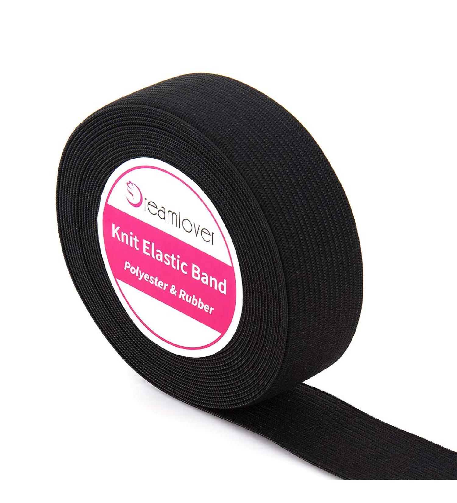 Dreamlover 1 Inch x 6 Yard Black Elastic Band for Wig, Edges, Sewing - Lace Melting, Wig Band - Elastic Band - Buy Online on GoSupps.com
