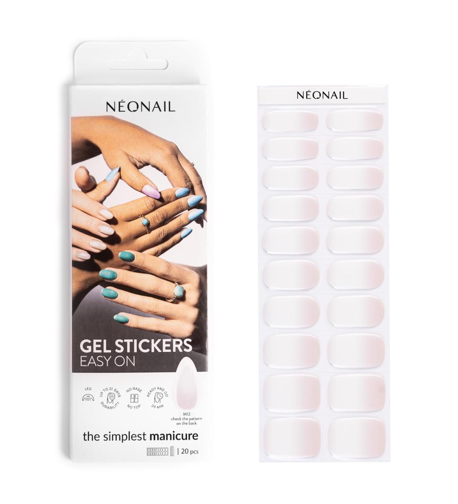 Buy Neonail Gel UV Stickers - Easy On M12 Rosa | 15 Patterns for Perfect Nail Art | Nail Paint Strips & Stickers for Hands & Feet - Buy Online on GoSupps.com