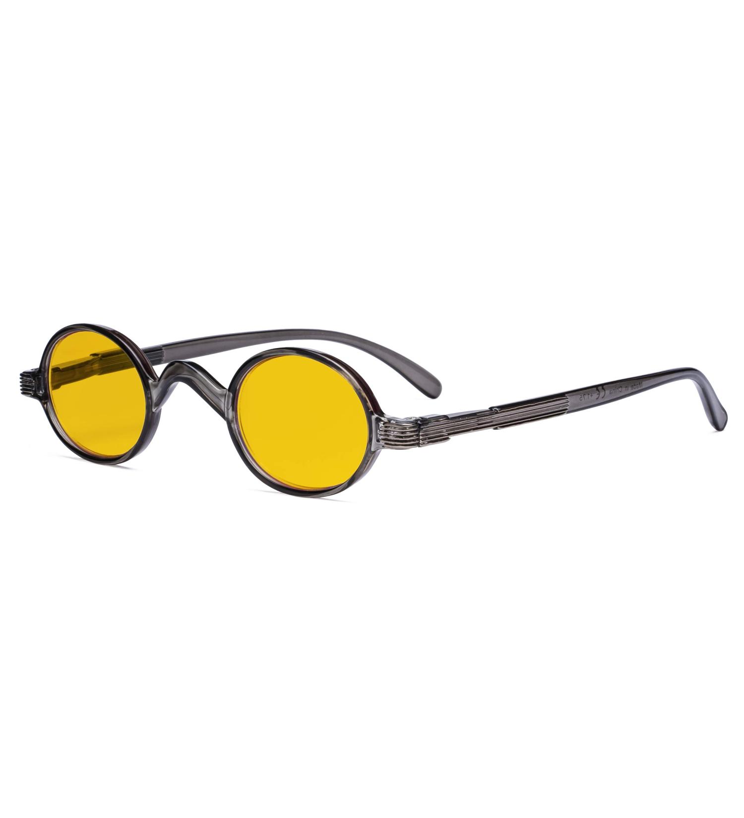 Buy Eyekeper Blue Light Filter Glasses - Lightweight Glare-Free UV Protection for Men & Women - +1.75 Gray Round Reading Glasses with Spring Hinges - Buy Online on GoSupps.com
