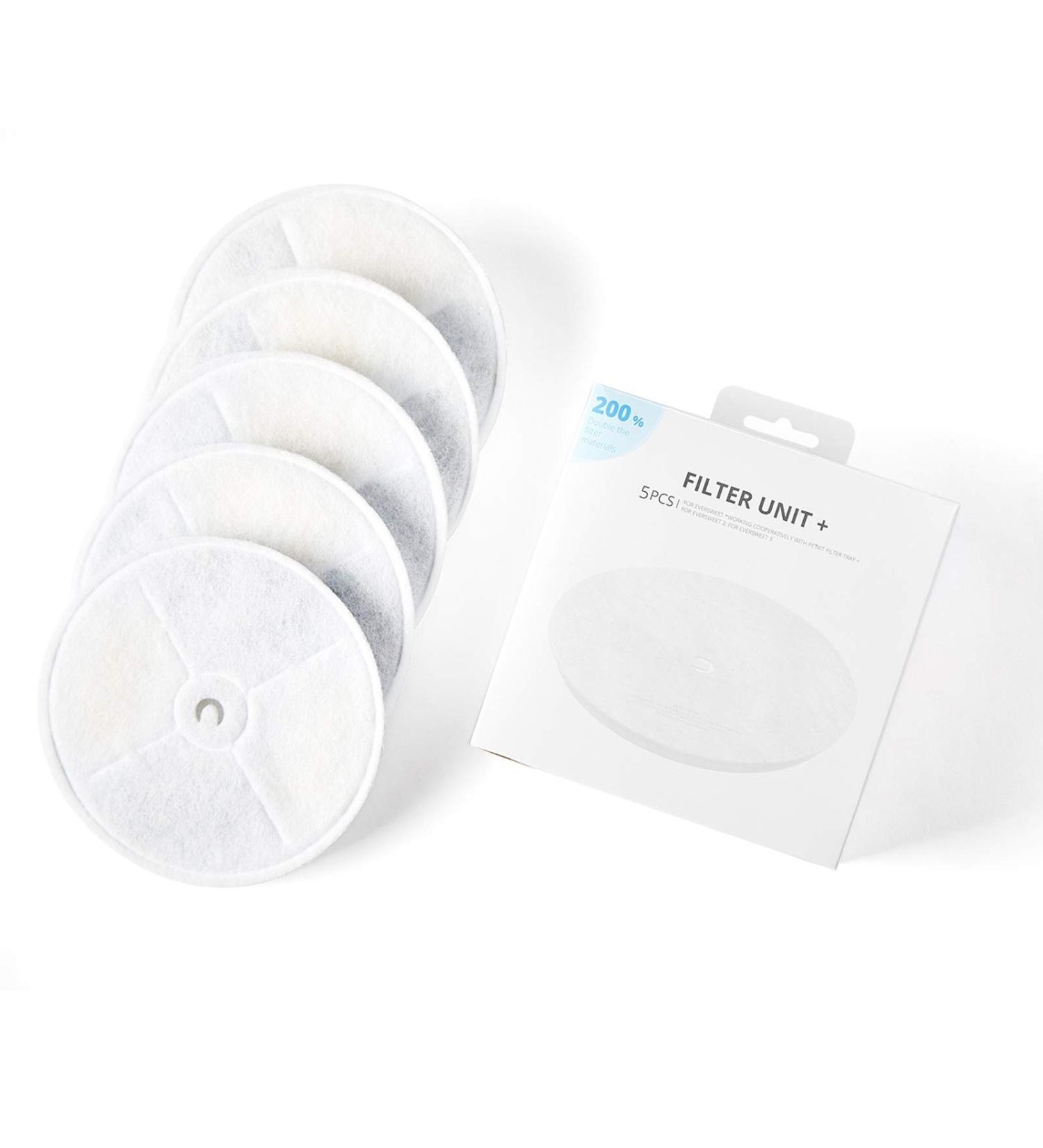 PETKIT Replacement Filters for EVERSWEET 2, EVERSWEET 3, and CYBERTIAL PUREDRINK Water Fountain - 5 Pack - Buy Online on GoSupps.com