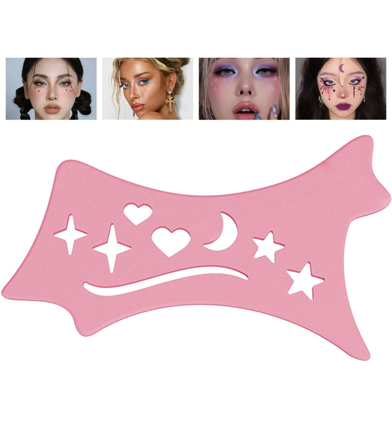 Eyeliners Stencils Wing Tips Flexible Eyeliners Stencils - Reusable Cleaning Cloths Eye Liners Contour for Makeup Beginners & Beauty Lovers Pink - Buy Online on GoSupps.com