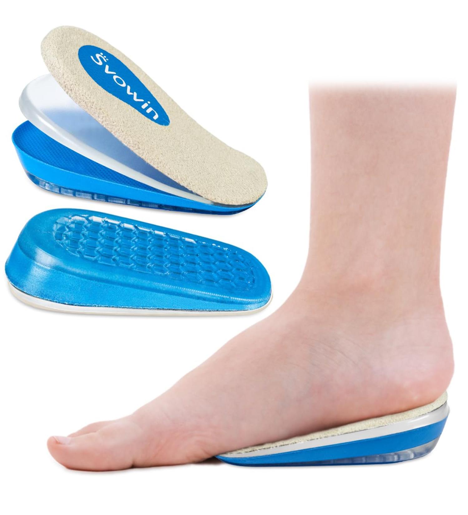 3 Layers Adjustable Orthopedic Heel Wedge Lift | Leg Length Discrepancies Insoles | Height Increase for Achilles Tendonitis & Heel Pain | Small Beige - Men & Women - Buy Online on GoSupps.com
