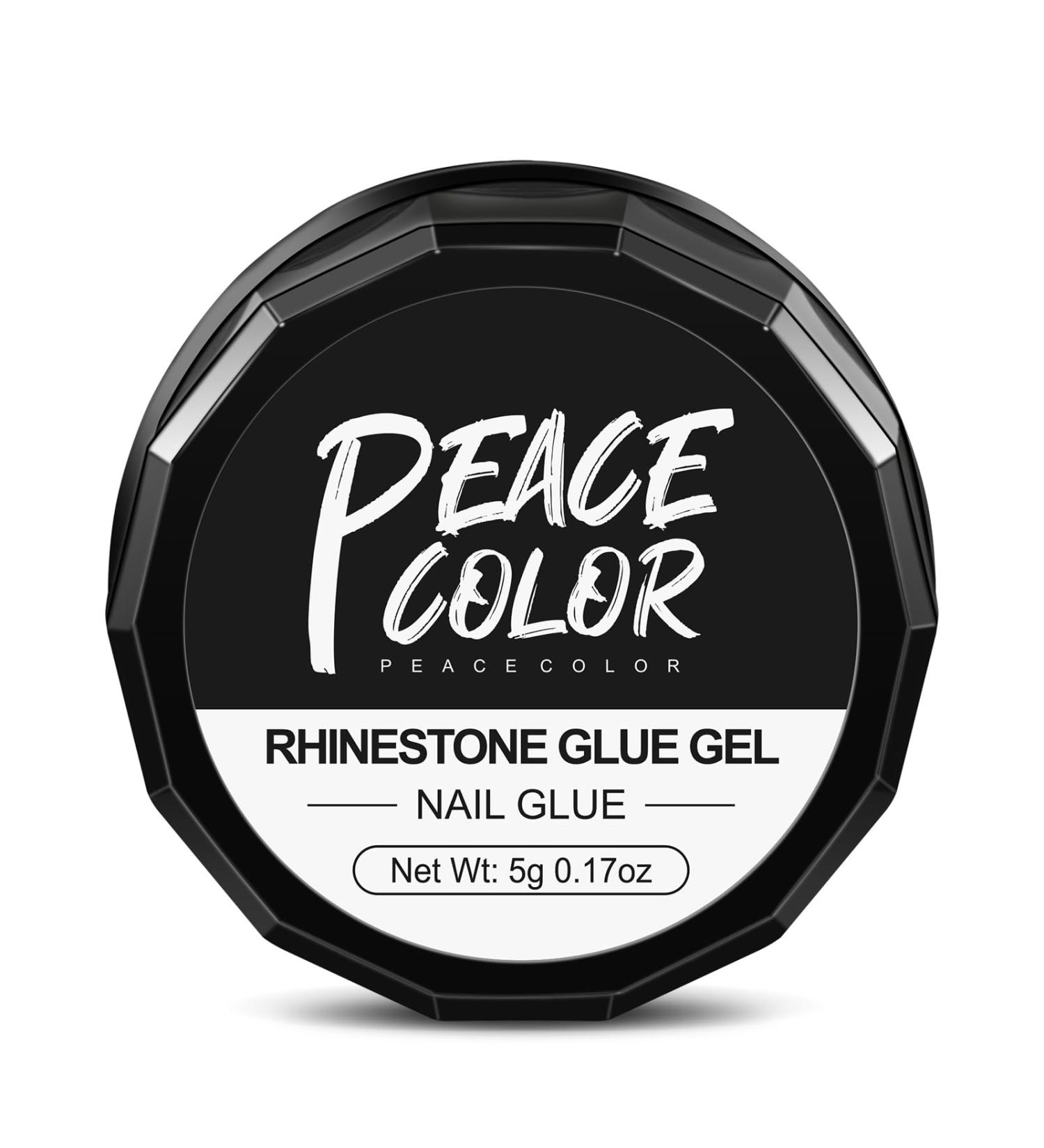 PEACECOLOR 5G Nail Art Rhinestone Crystal Glue Gel Soak Off Gel Clear No Wipe Adhesive Gems Diamonds Jewelry Gel Nail Polish Decoration Nails Art Design for Women Girls DIY Nail Beginner Salon - Buy Online on GoSupps.com