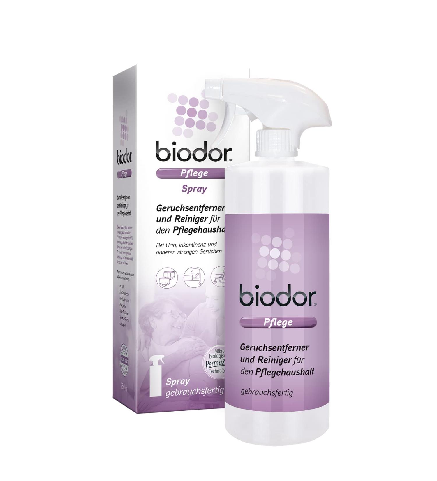 Biodor Care Spray 750ml - Powerful Odor Remover & Enzyme Cleaner for Nursing Households | Effective Urine & Incontinence Odor Neutralizer | Reliable Cleaning Solution - Buy Online on GoSupps.com