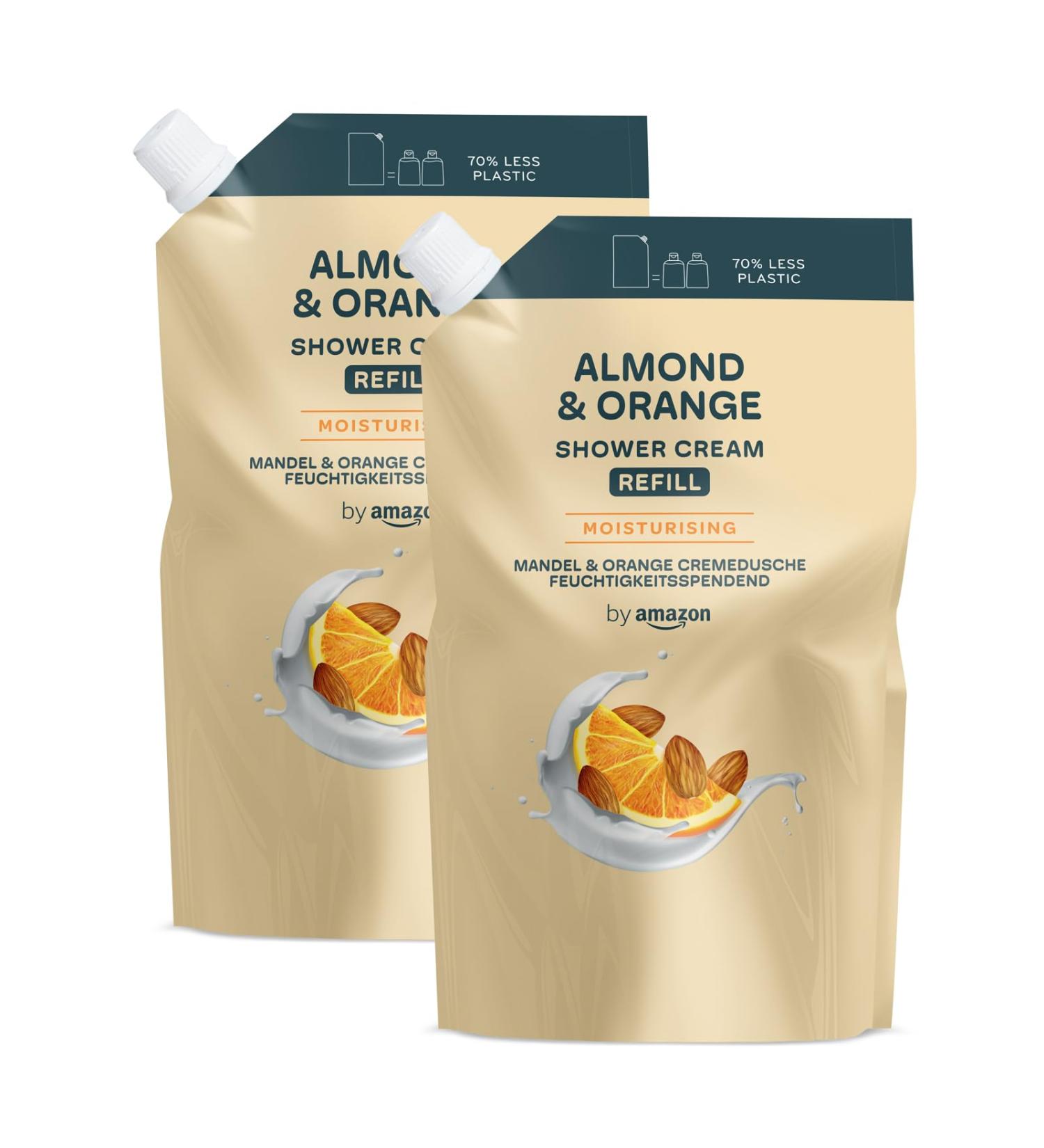 Buy Amazon Almond & Orange Shower Gel Refill Pack - 2 x 1000 ml | Luxurious Hydration for All Skin Types - Buy Online on GoSupps.com