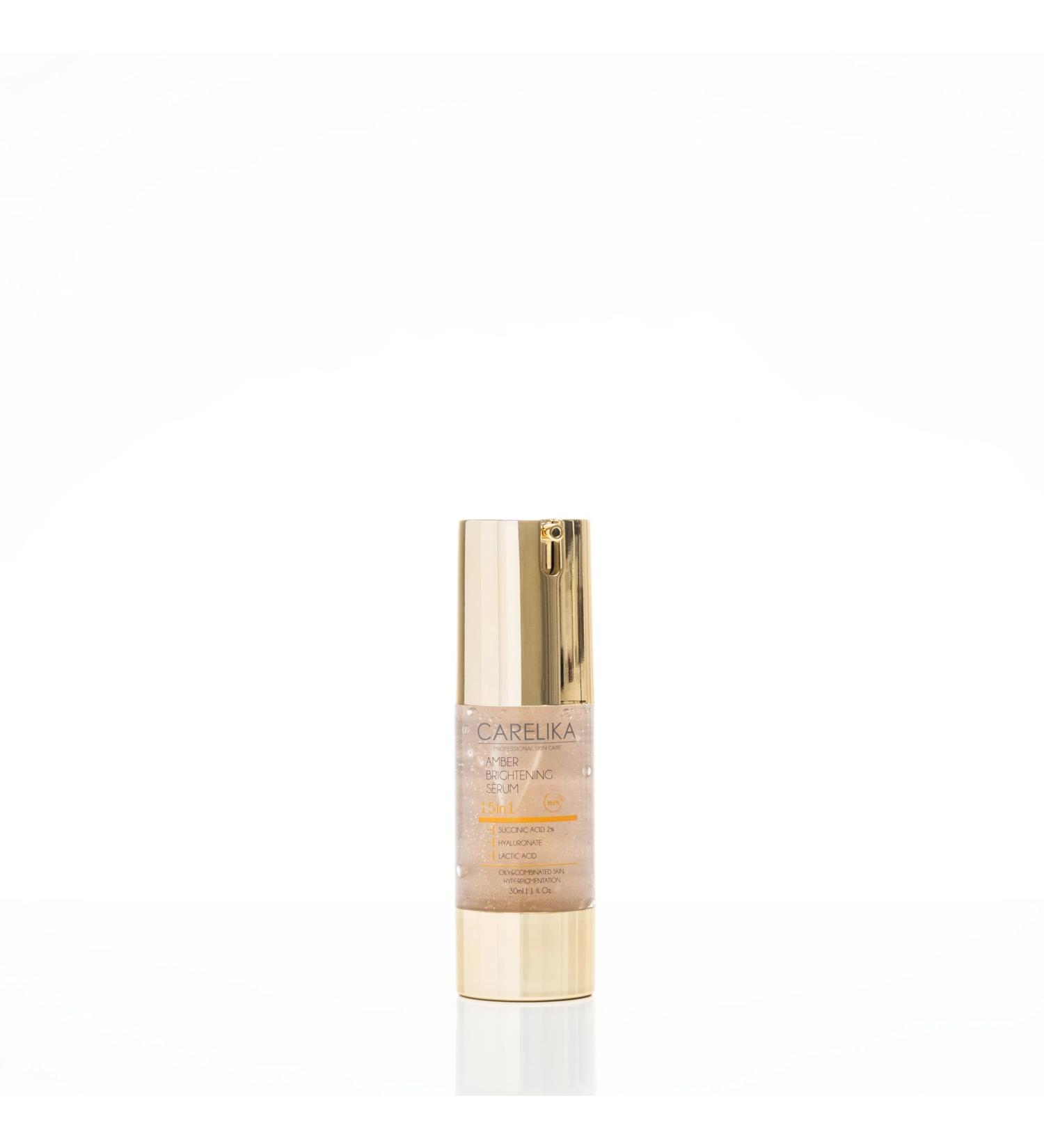 Carelika Amber 15-in-1 Brightening Serum Anti-Aging Face Serum with Hyaluronic Acid & Glycerin Hydrating & Firming Skincare for Radiant Youthful Skin 30ml - Buy Online on GoSupps.com
