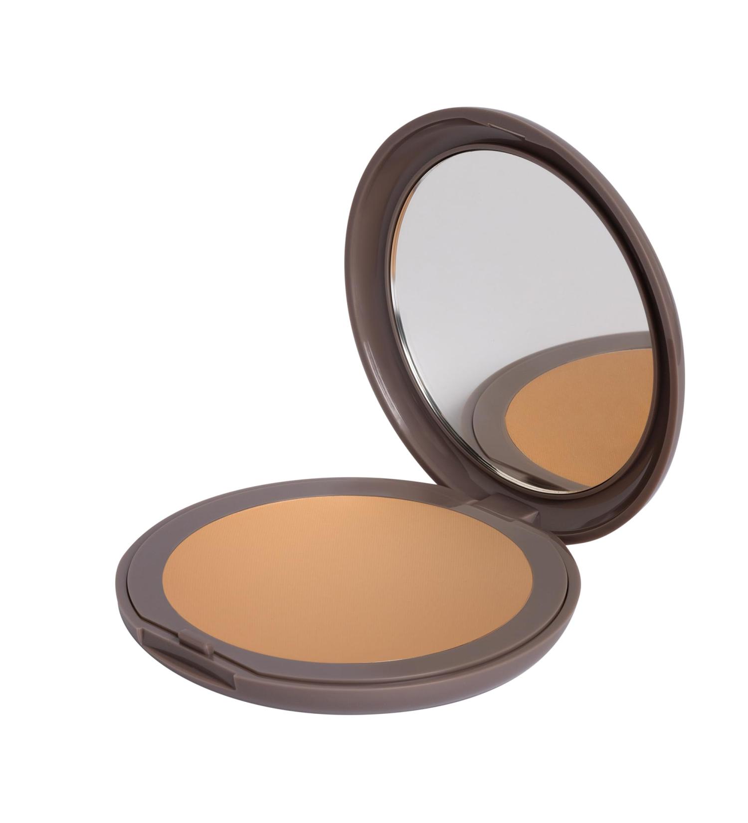  Neve Cosmetics Neve Cosmetics Compact Foundation with Integrated Mirror Flat Perfection Smoothing Medium Coverage | "Tan Warm" - Buy Online on GoSupps.com