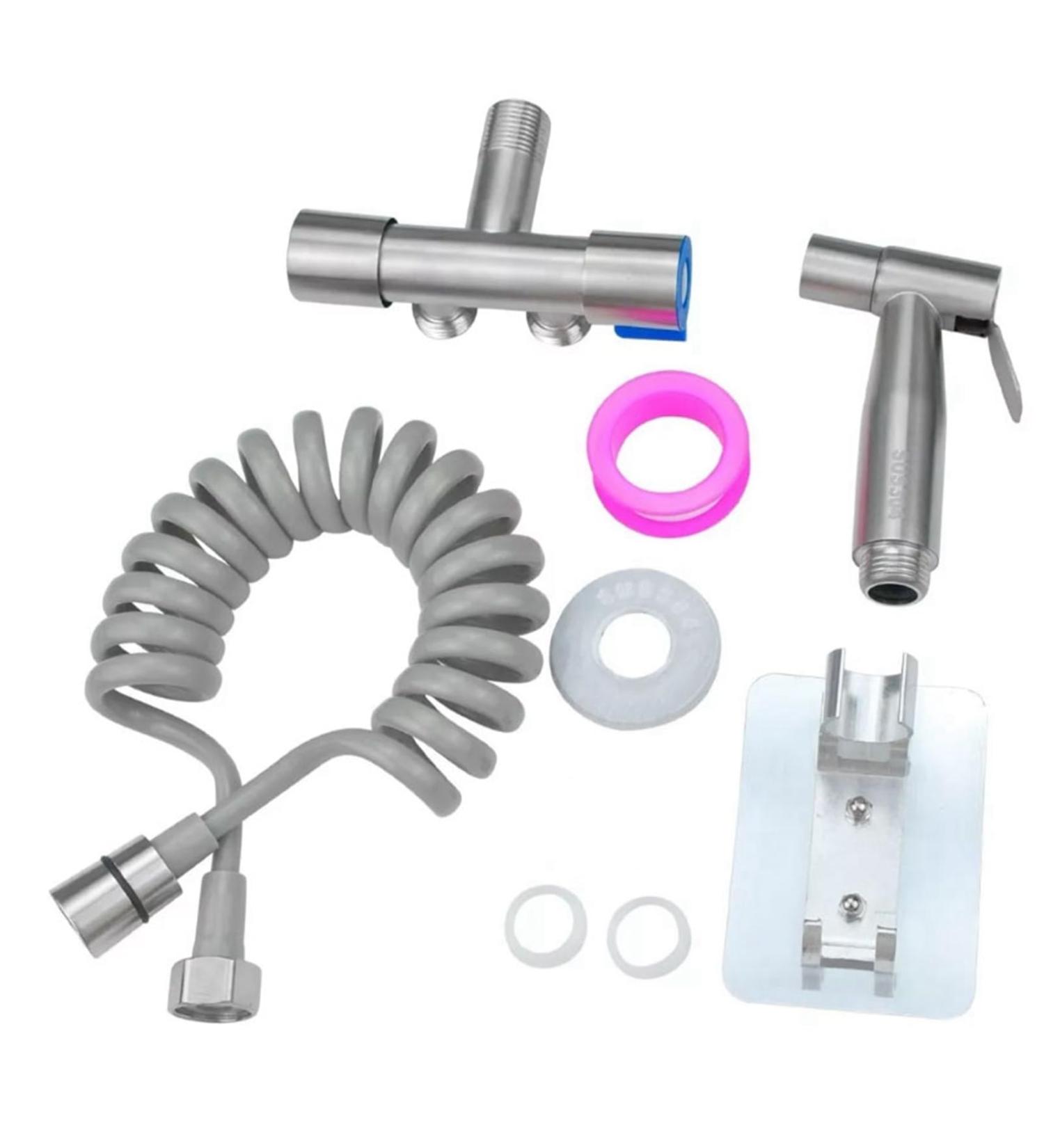 Handheld Bidet Sprayer Set - 304 Stainless Steel Toilet Accessory for Ultimate Cleanliness | Shop Internationally - Buy Online on GoSupps.com