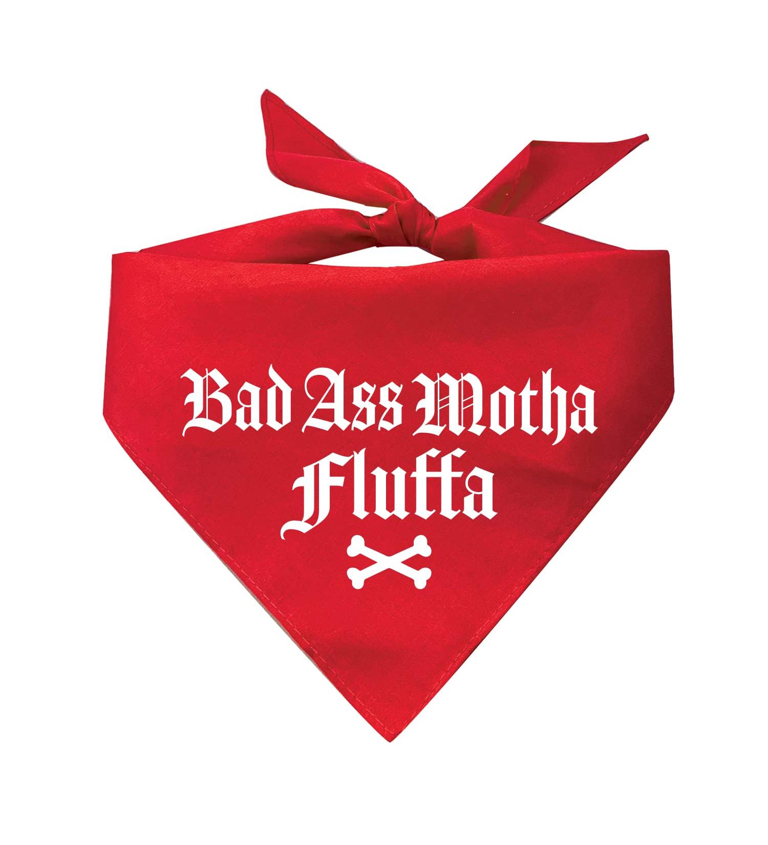 Badass Mother Fluffa Dog Bandana for Dogs (Assorted Colors) Red XS
