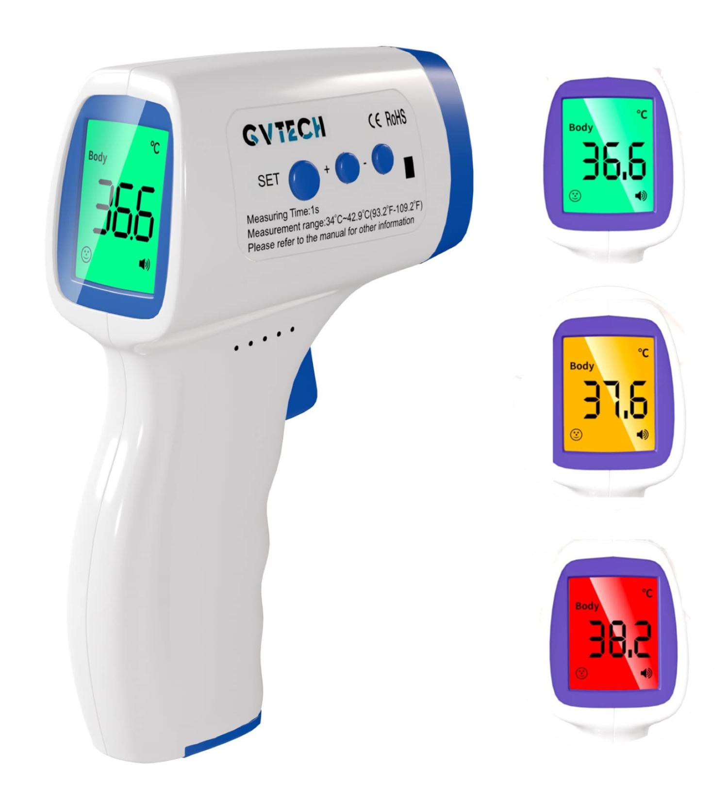 Infrared Forehead Digital Thermometer - Accurate & Fast Non-Contact Measurement | Three Color Backlight Display - Children & Adult Home Health Care - Blue - Buy Online on GoSupps.com