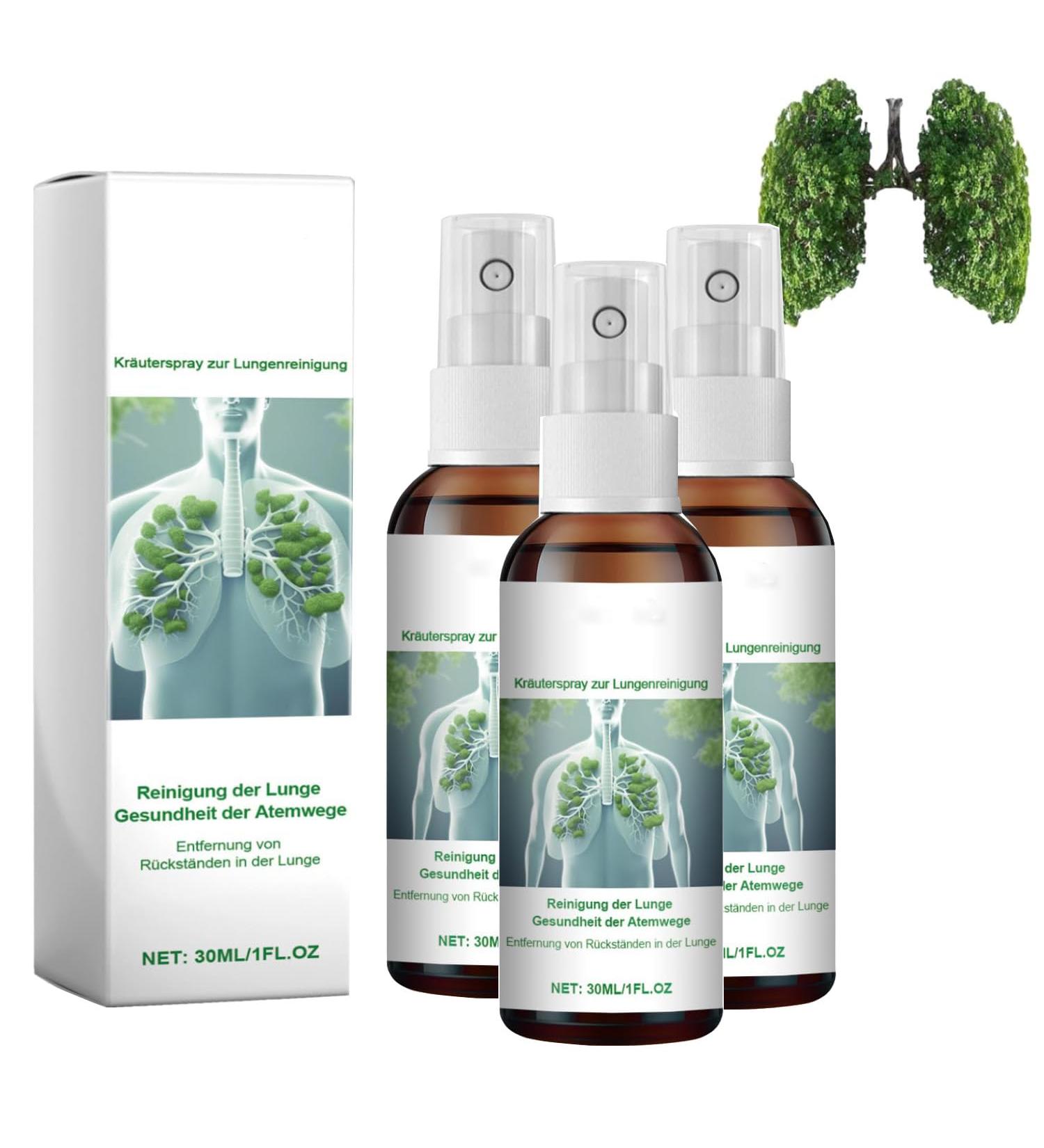 Respiaid Herbal Lung Cleansing Spray Lung Cleansing Spray Lung Care Spray Herbal Lung Cleanse Mist - Powerful Lung Support (3pcs) - Buy Online on GoSupps.com